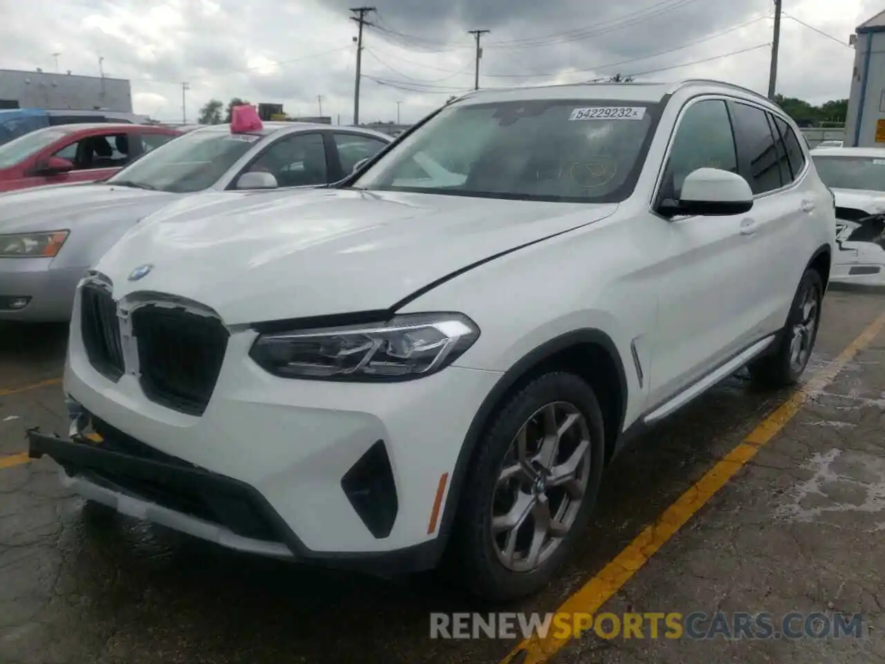 2 Photograph of a damaged car 5UX53DP08N9M67887 BMW X3 2022