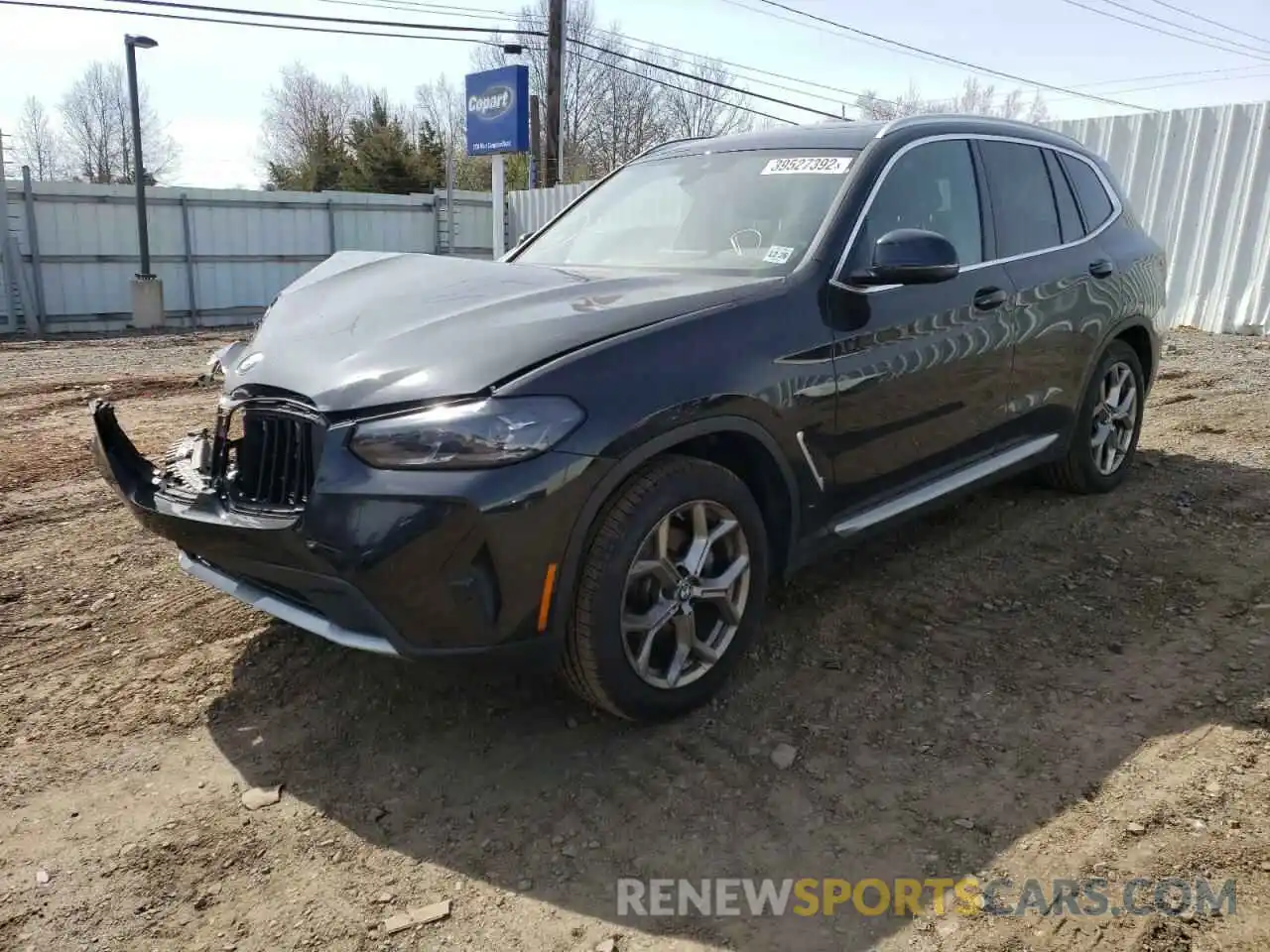 2 Photograph of a damaged car 5UX53DP09N9K76740 BMW X3 2022