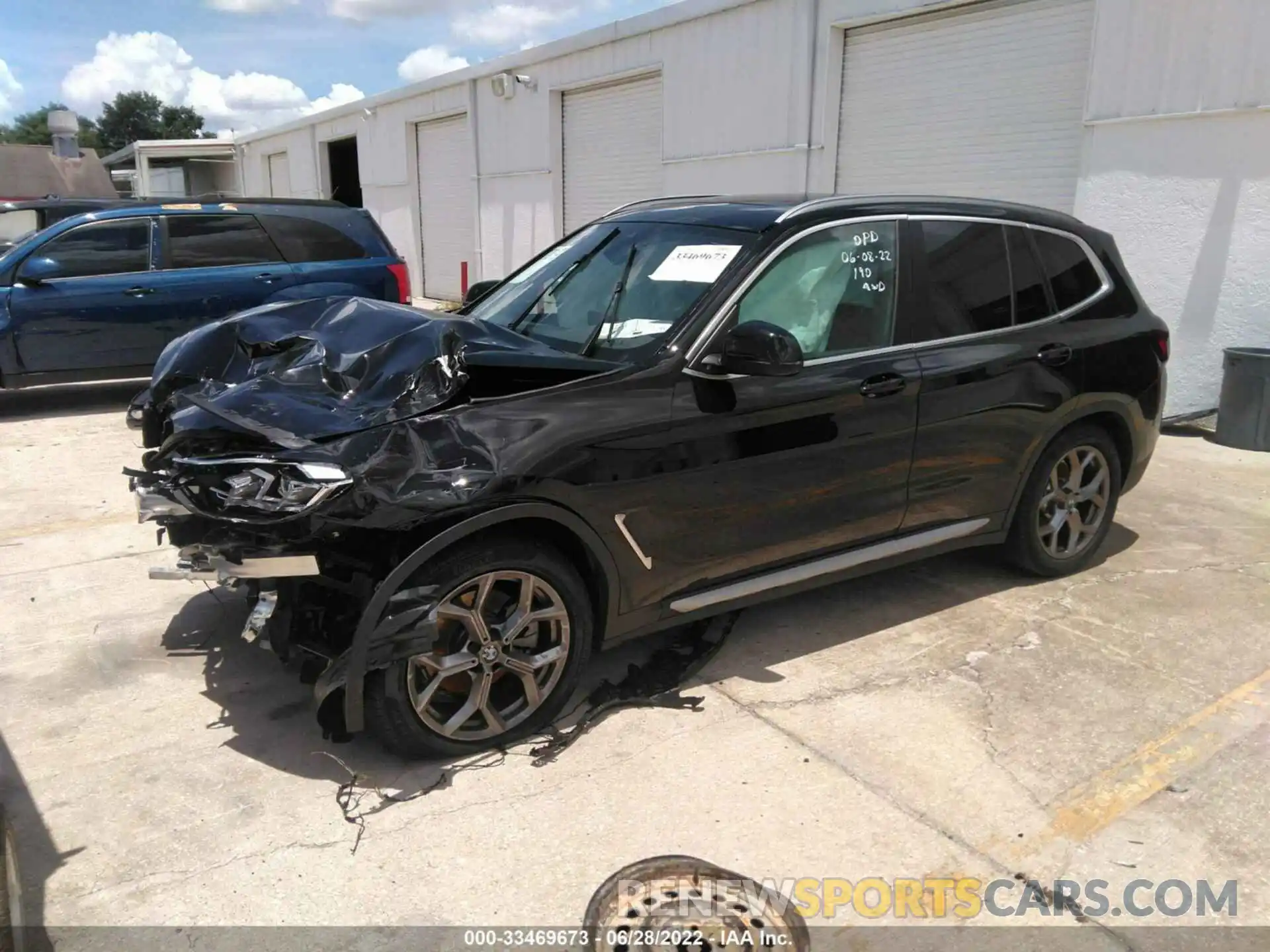 2 Photograph of a damaged car 5UX53DP09N9L36127 BMW X3 2022