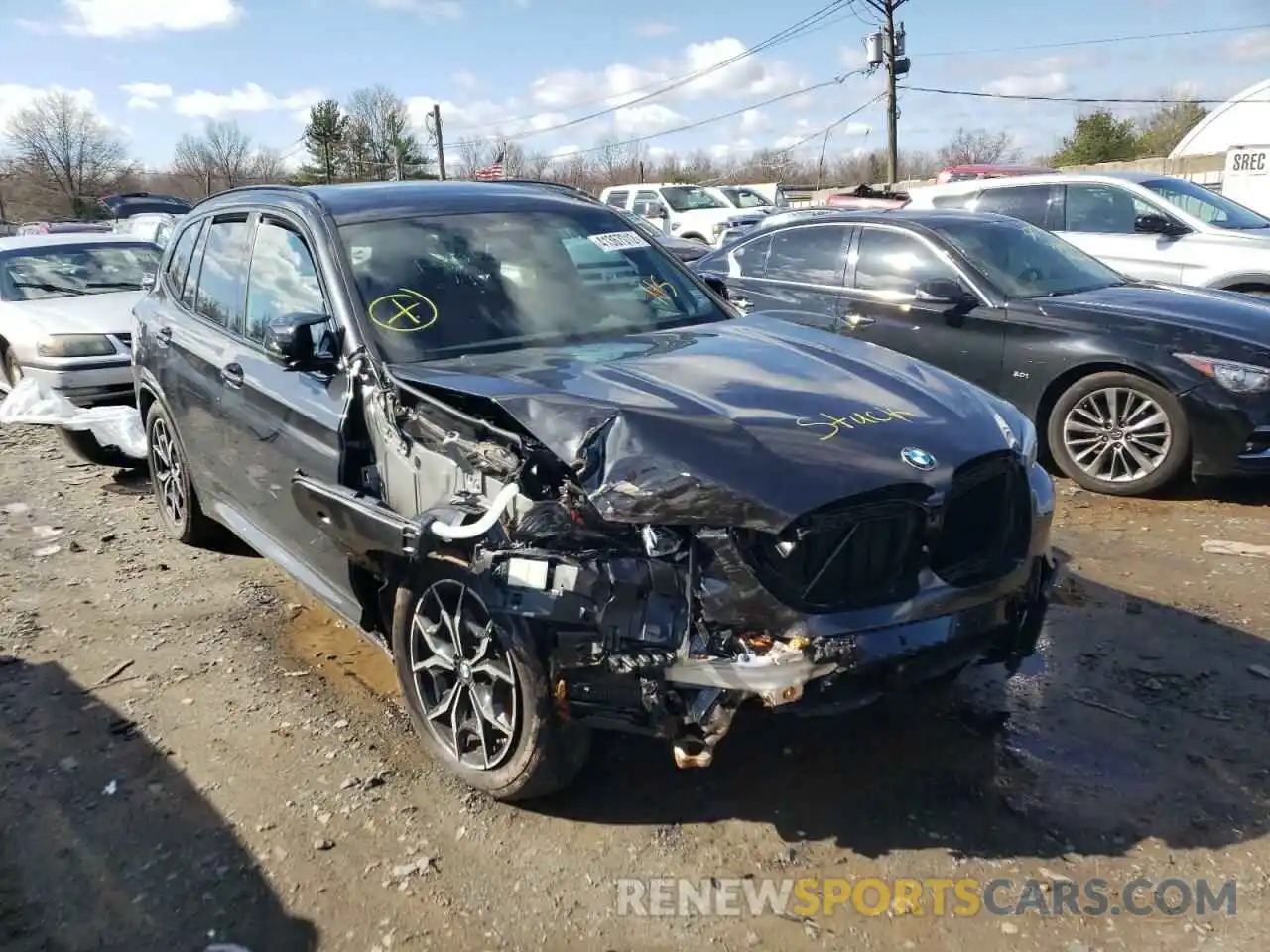 1 Photograph of a damaged car 5UX83DP09N9K92014 BMW X3 2022