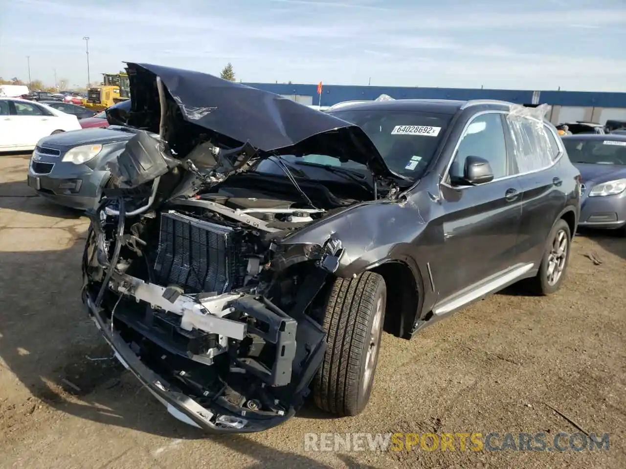 2 Photograph of a damaged car WBX57DP05NN147989 BMW X3 2022