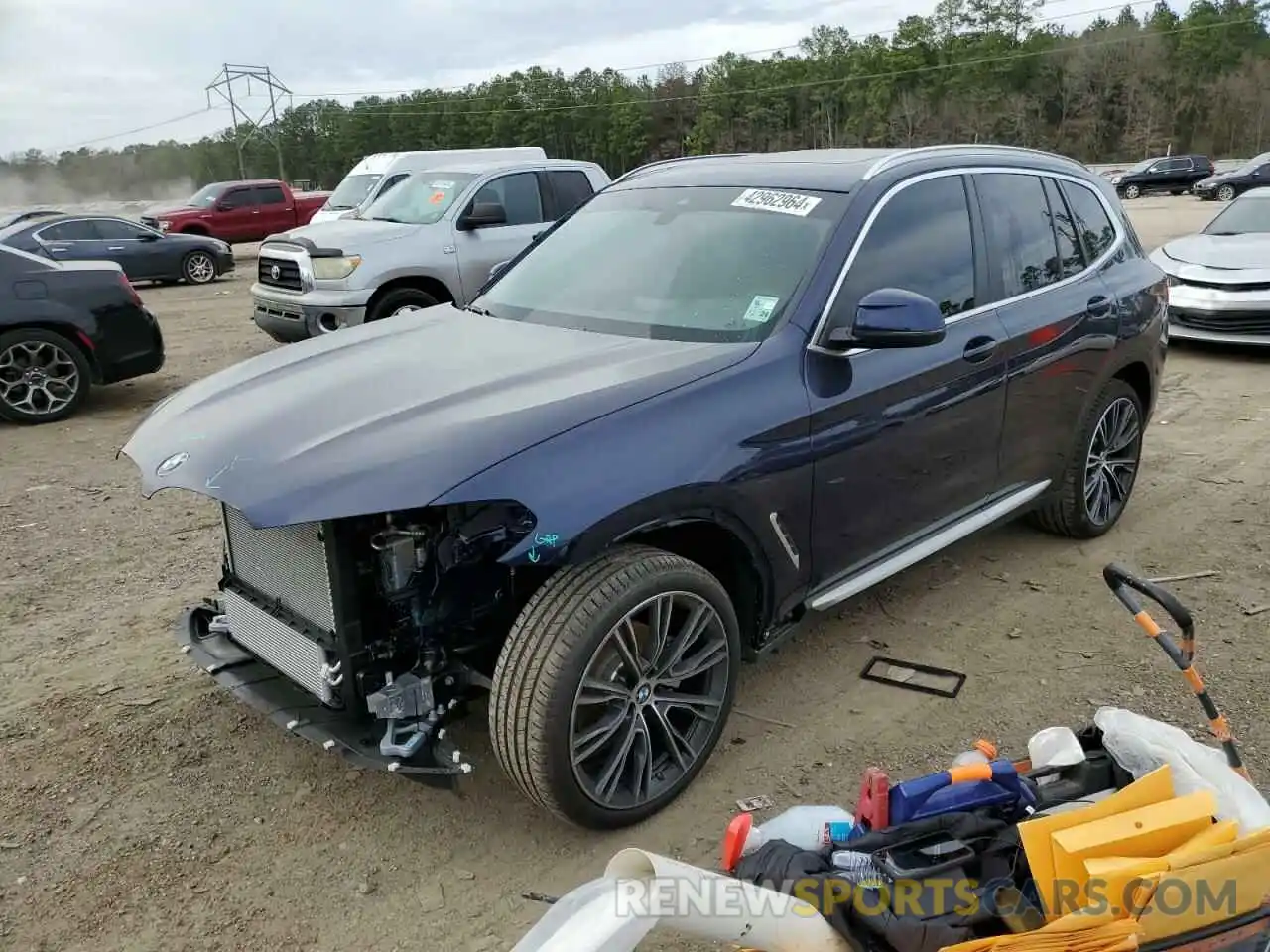 1 Фотография поврежденного автомобиля 5UX43DP0XR9U81193 BMW X3 2024