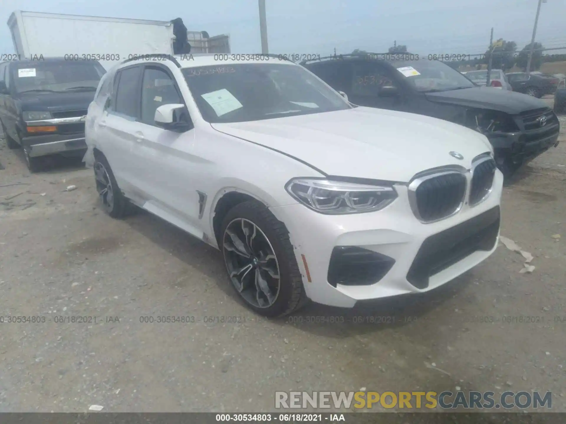 1 Photograph of a damaged car 5YMTS0C01LLT11093 BMW X3 M 2020