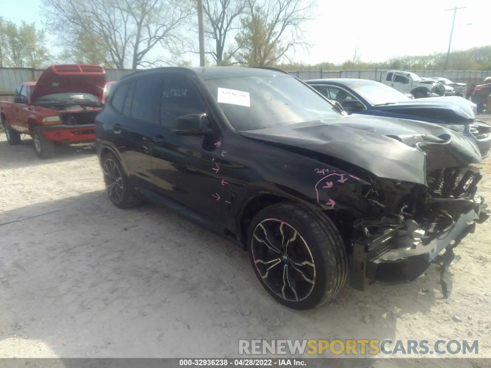 1 Photograph of a damaged car 5YMTS0C04L9B67247 BMW X3 M 2020