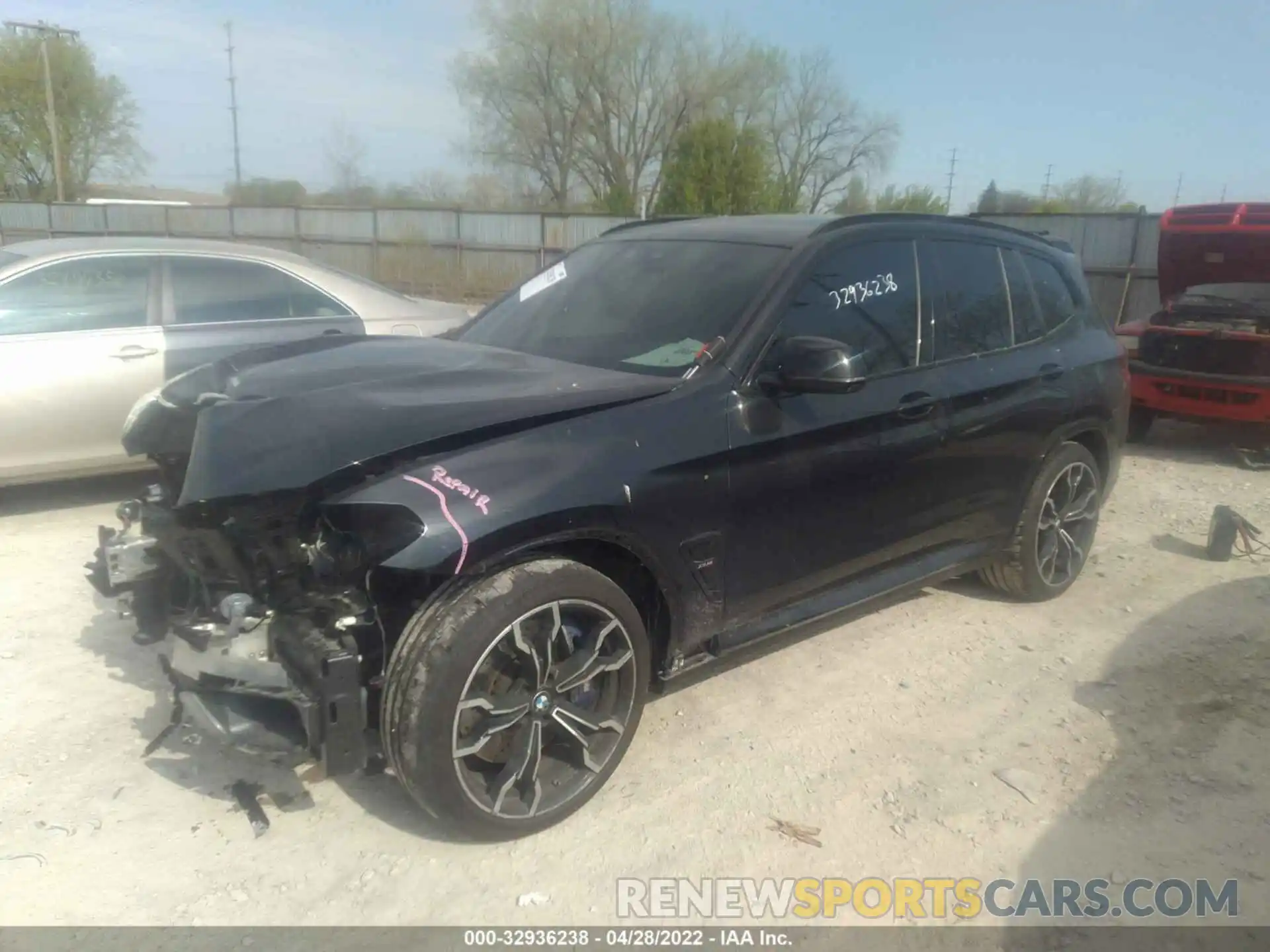 2 Photograph of a damaged car 5YMTS0C04L9B67247 BMW X3 M 2020