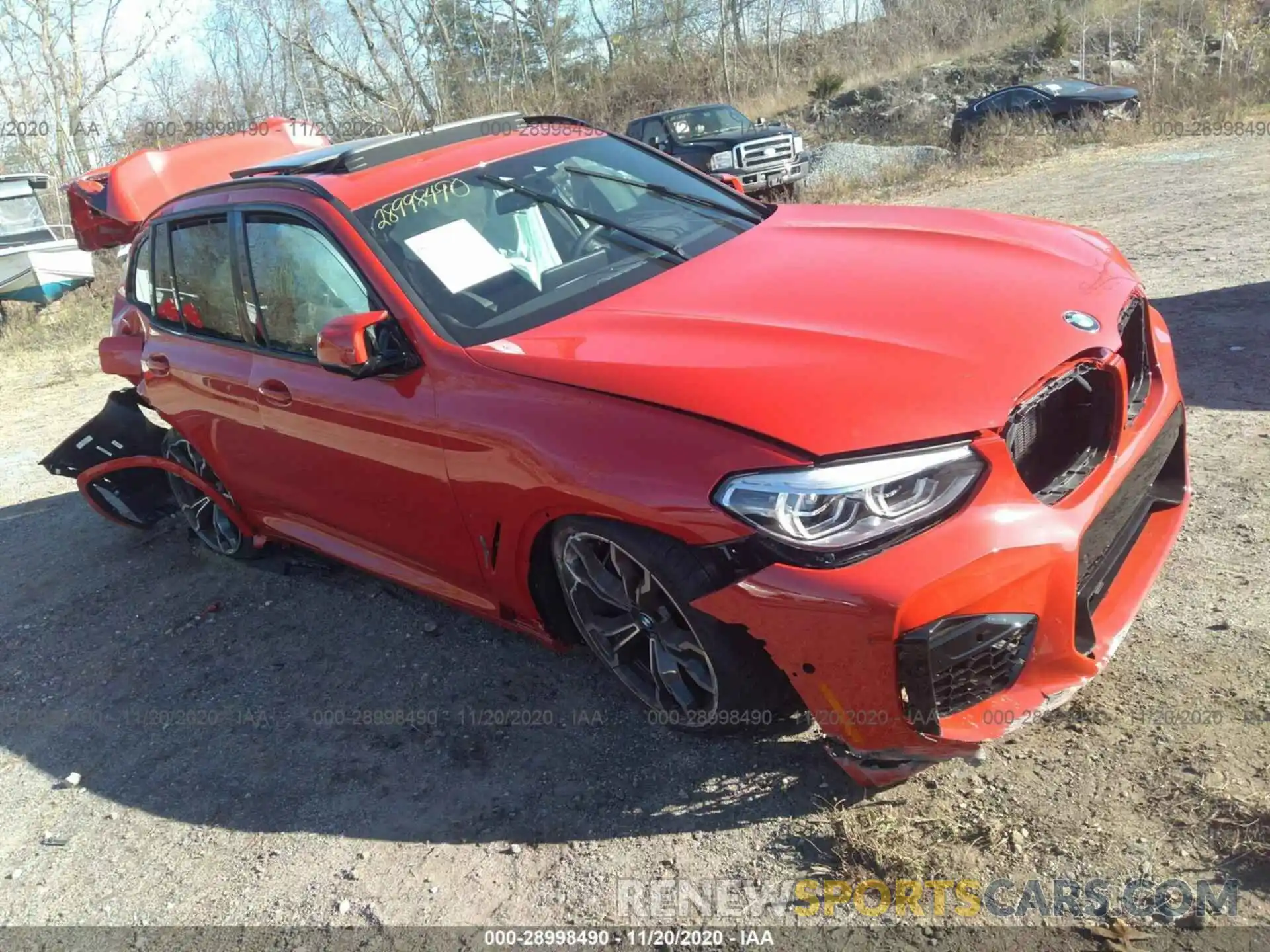 1 Photograph of a damaged car 5YMTS0C04L9C01820 BMW X3 M 2020