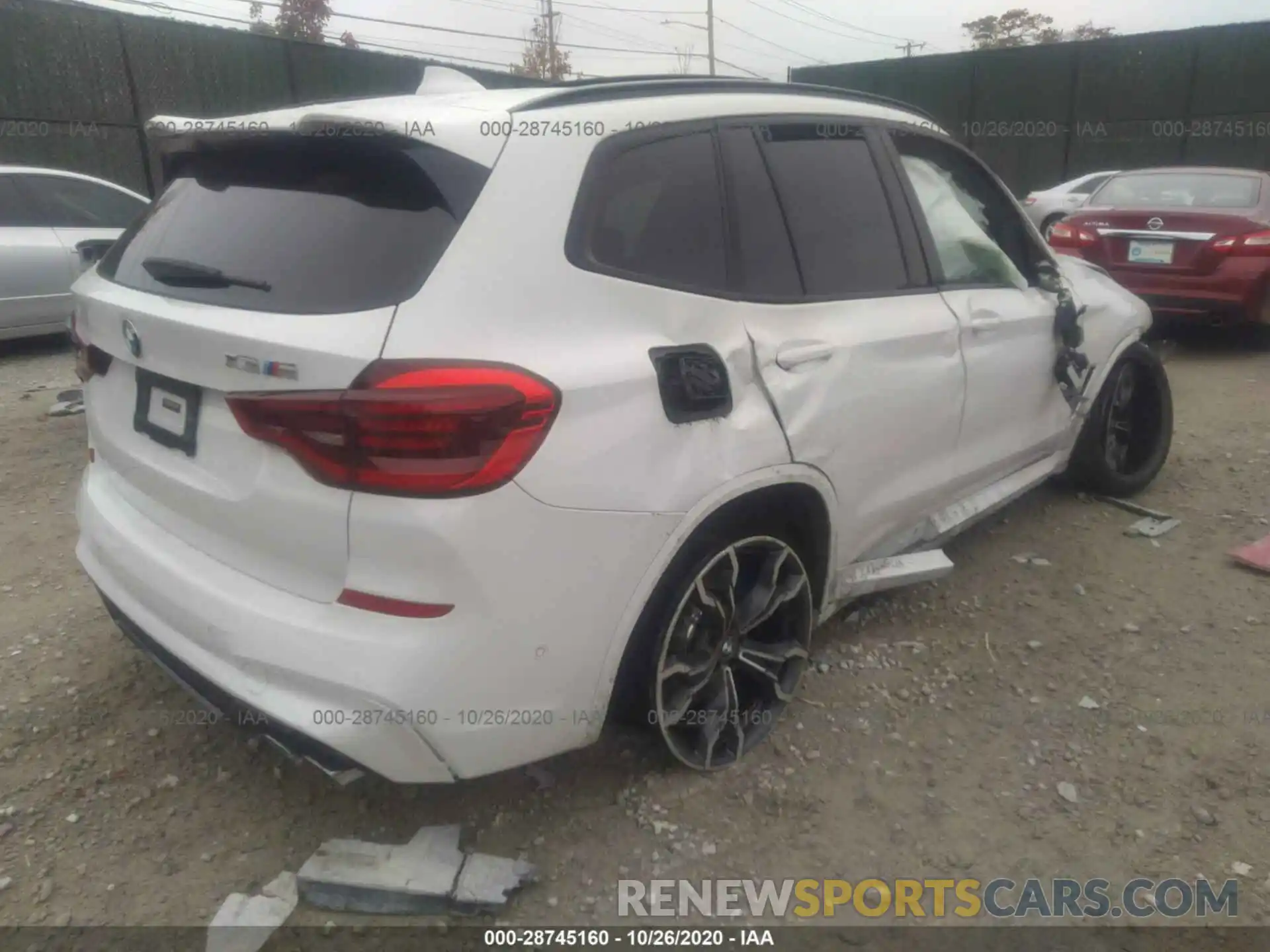 4 Фотография поврежденного автомобиля 5YMTS0C06LLT10019 BMW X3 M 2020