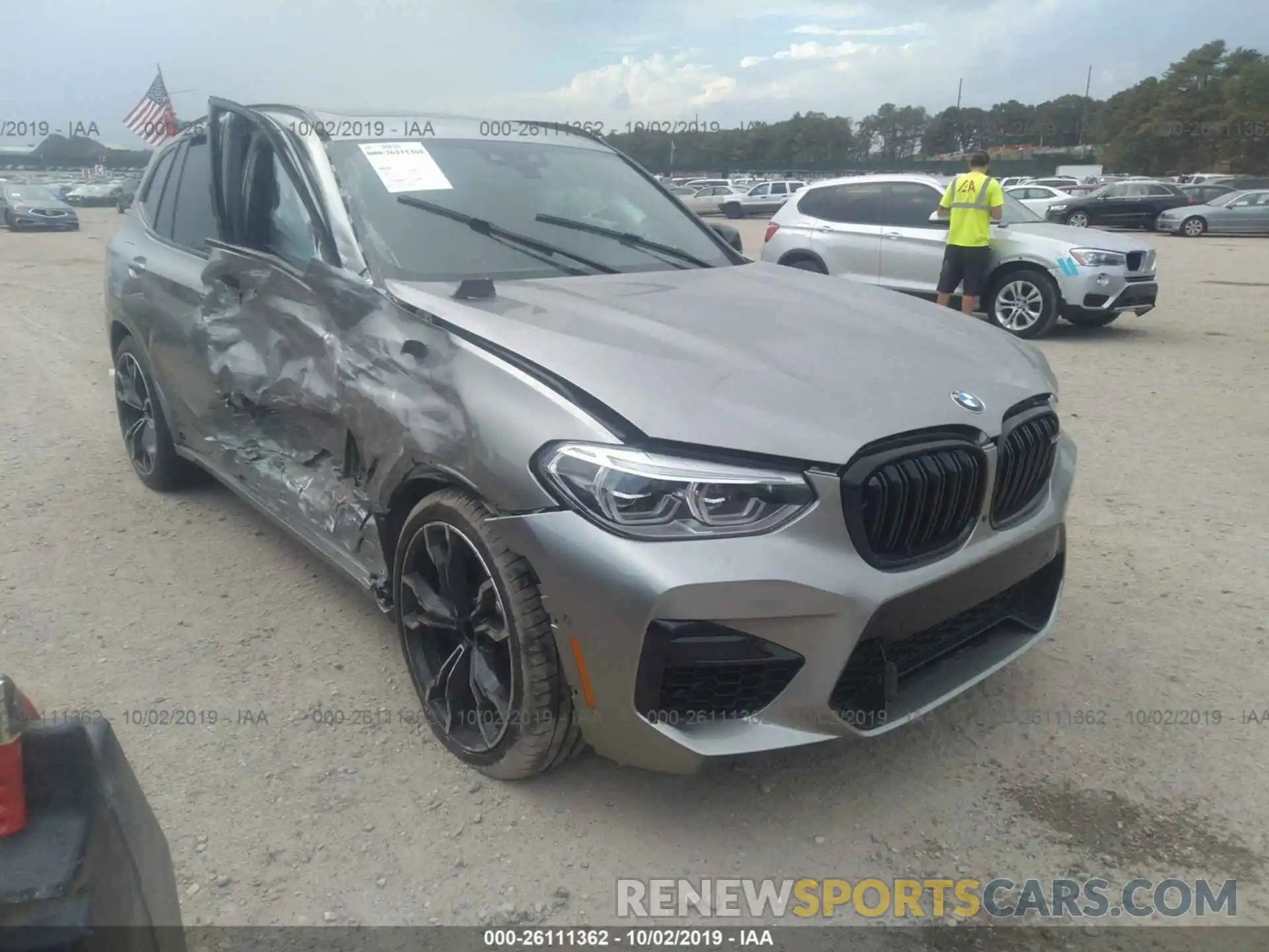 1 Photograph of a damaged car 5YMTS0C08LLT10023 BMW X3 M 2020