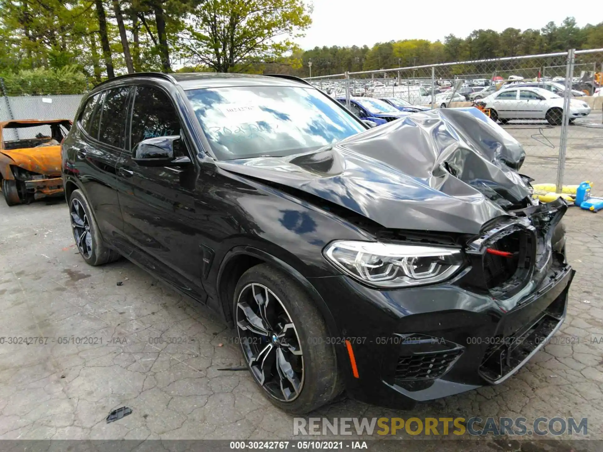 1 Photograph of a damaged car 5YMTS0C08LLT10507 BMW X3 M 2020