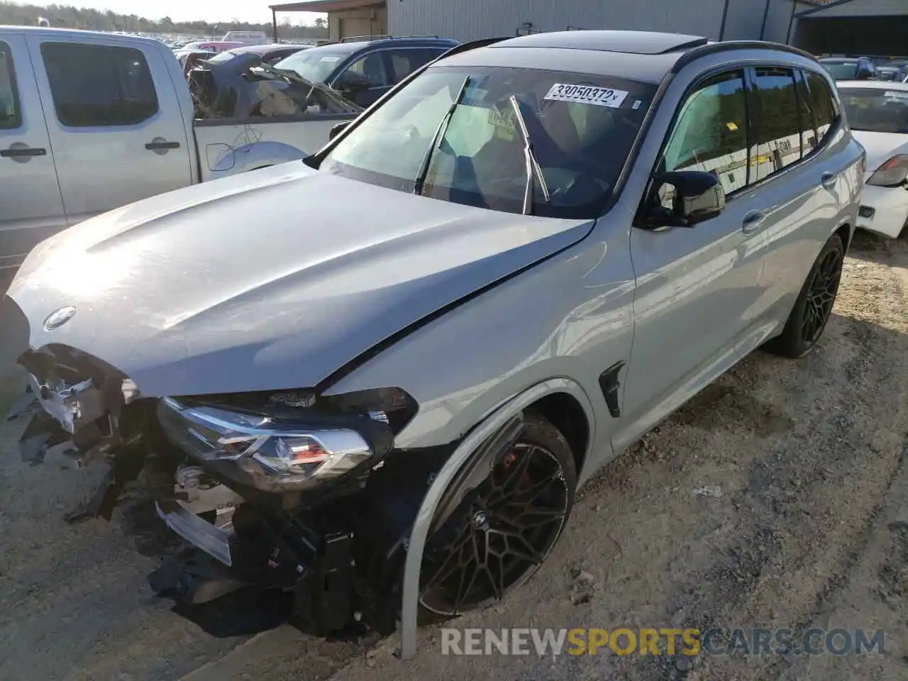 2 Photograph of a damaged car 5YM13EC01N9K64780 BMW X3 M 2022