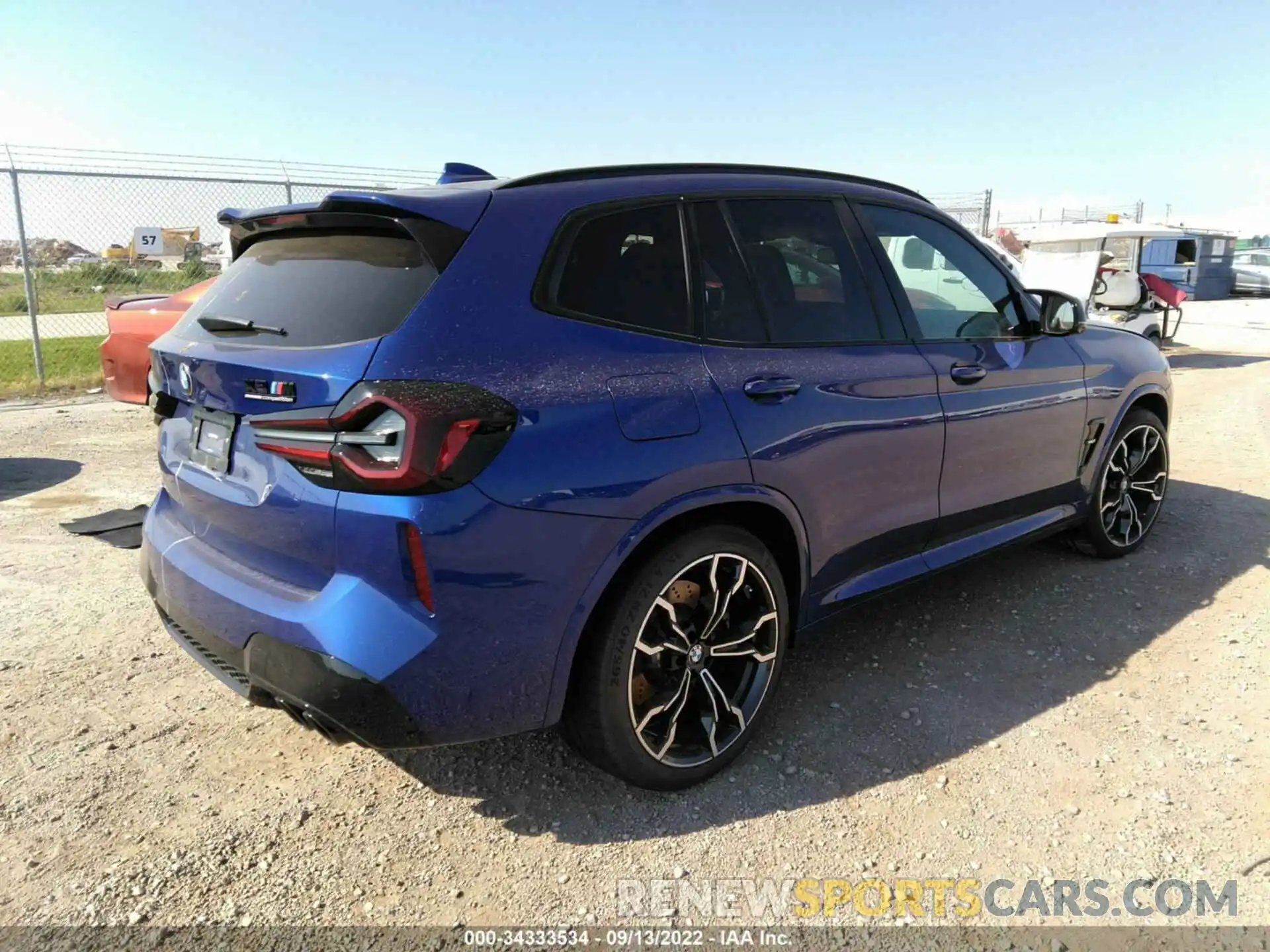 4 Фотография поврежденного автомобиля 5YM13EC06N9K67237 BMW X3 M 2022