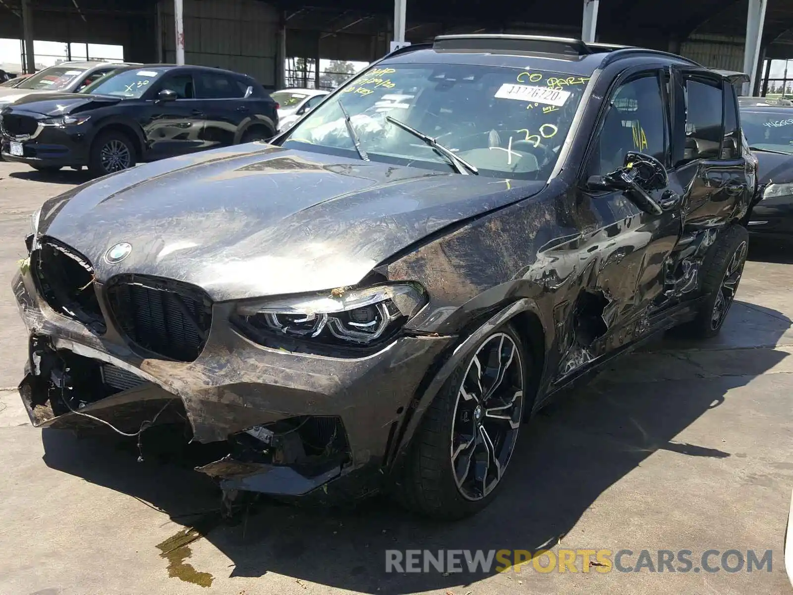 2 Фотография поврежденного автомобиля 5YMTS0C06L9B80307 BMW X3 M COMPE 2020