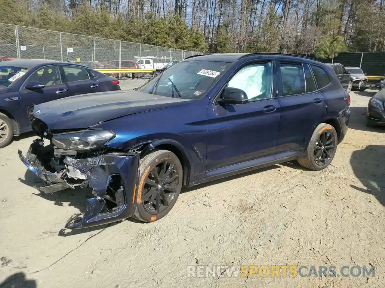 1 Photograph of a damaged car 5UX83DP03N9N01084 BMW X3 M40I 2022