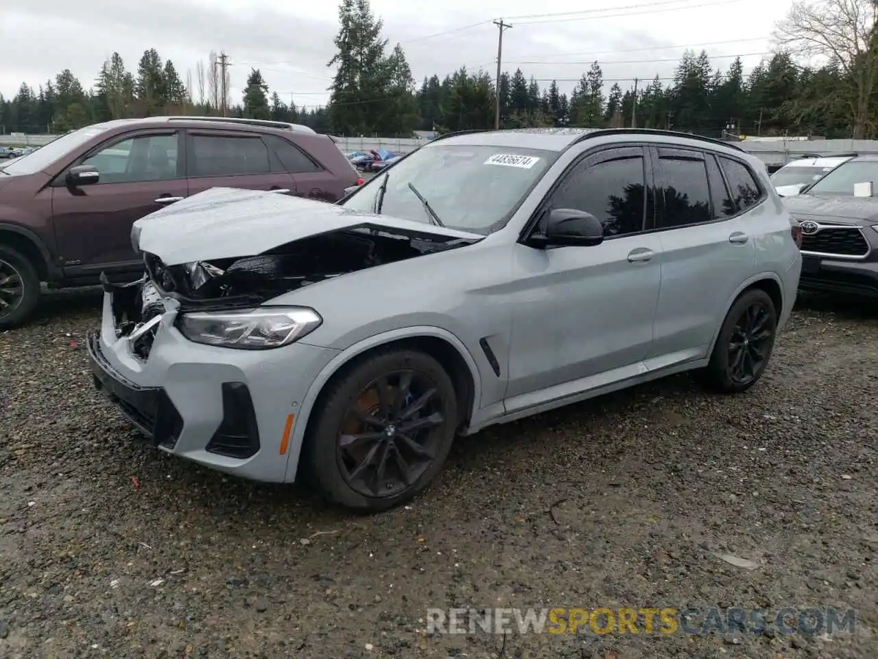 1 Photograph of a damaged car 5UX83DP06N9L79921 BMW X3 M40I 2022