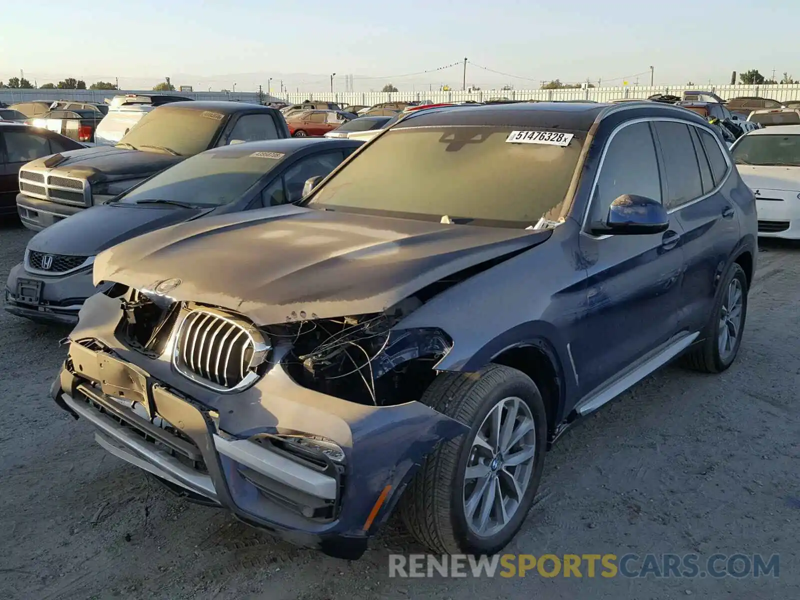 2 Фотография поврежденного автомобиля 5UXTR7C50KLF25243 BMW X3 SDRIVE3 2019