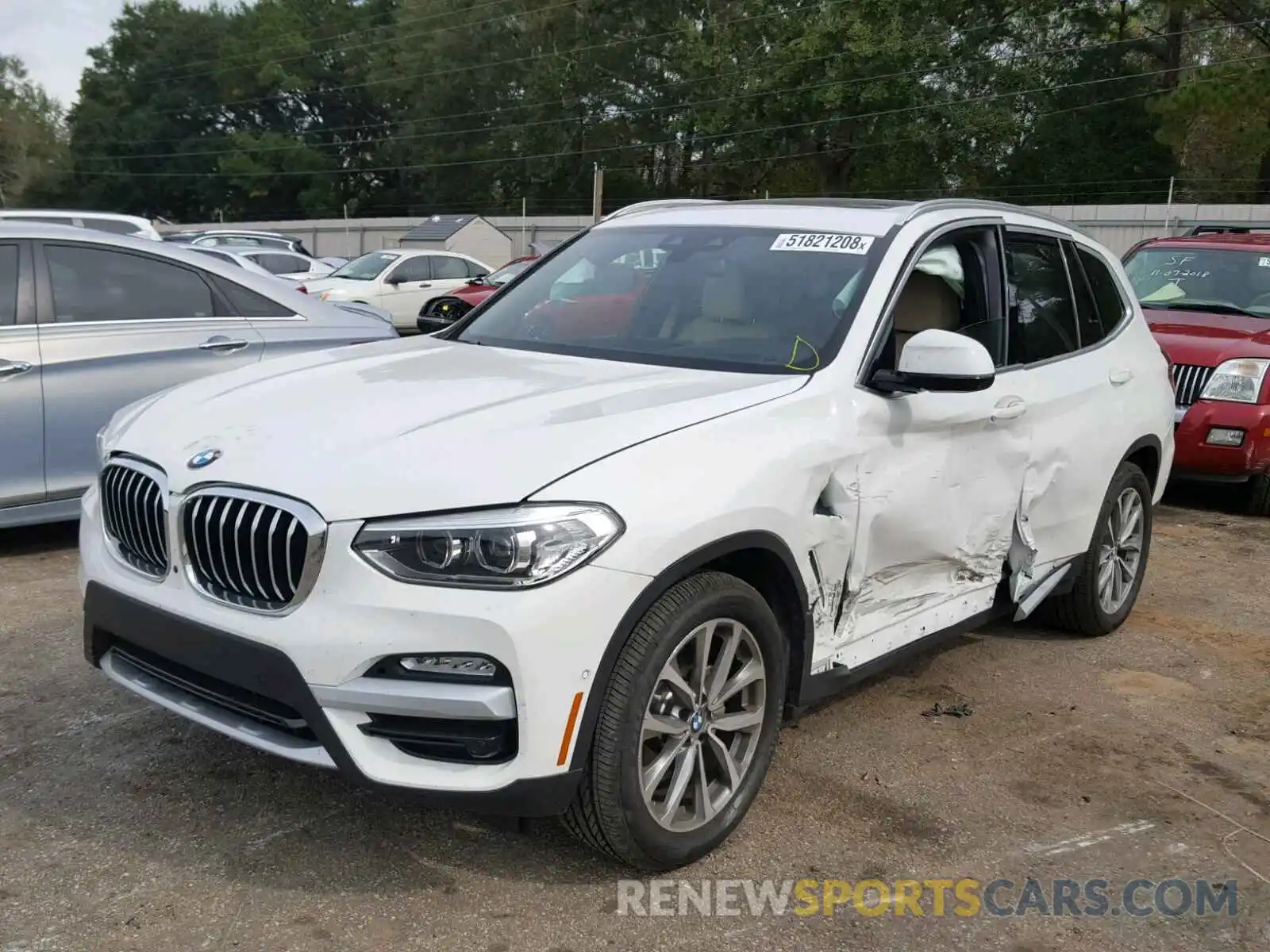 2 Photograph of a damaged car 5UXTR7C50KLF27459 BMW X3 SDRIVE3 2019