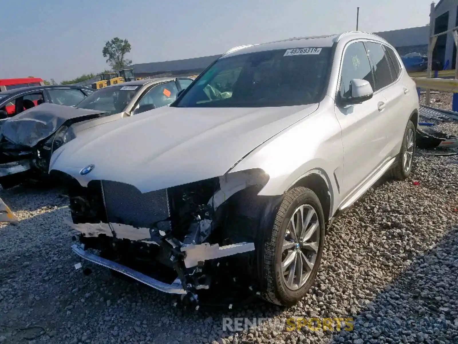 2 Photograph of a damaged car 5UXTR7C50KLF29616 BMW X3 SDRIVE3 2019