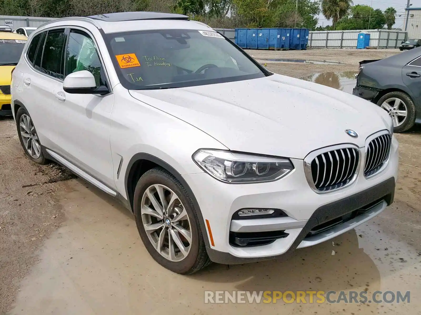 1 Photograph of a damaged car 5UXTR7C50KLF37523 BMW X3 SDRIVE3 2019