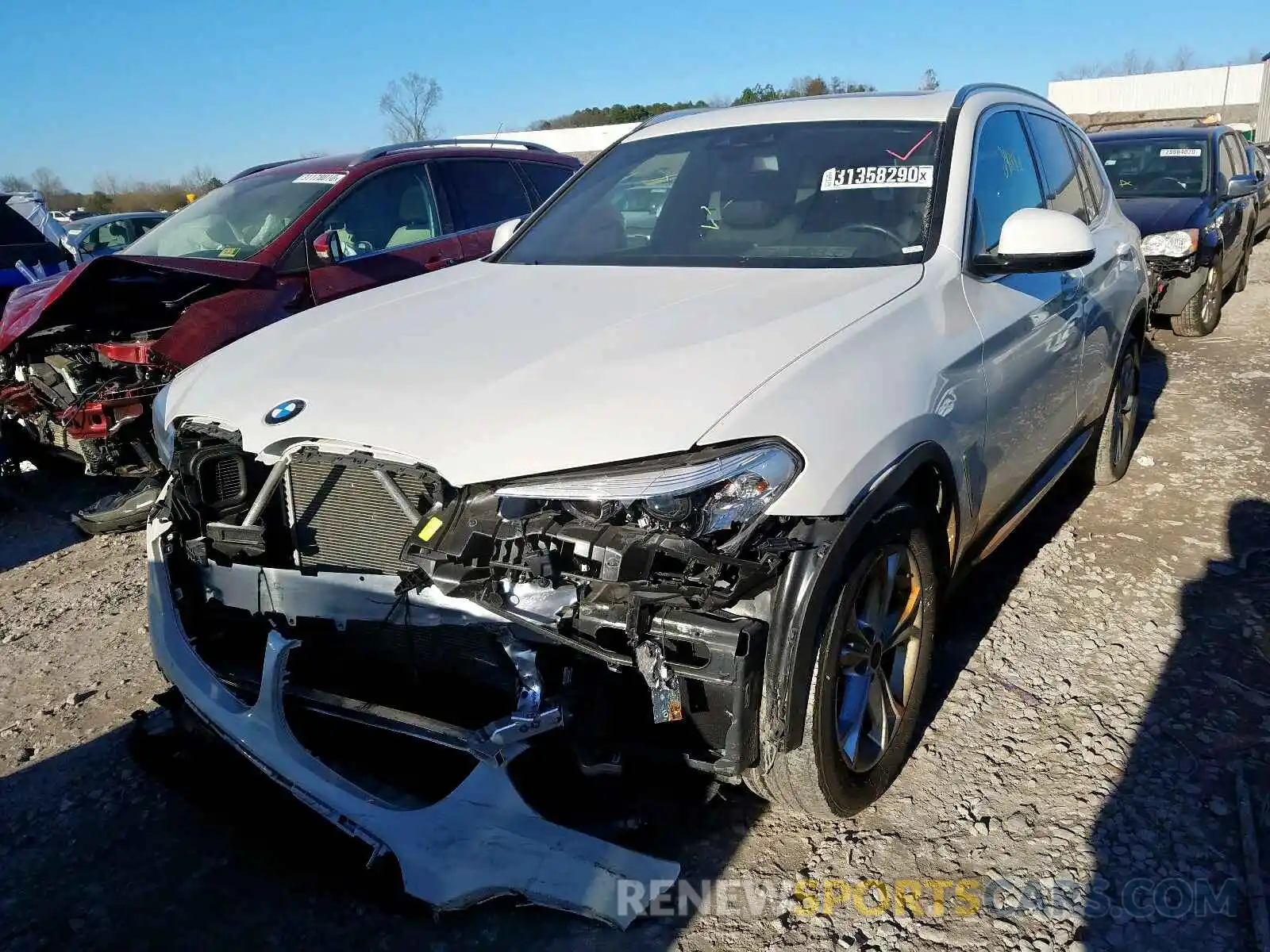 2 Photograph of a damaged car 5UXTR7C50KLR44111 BMW X3 SDRIVE3 2019