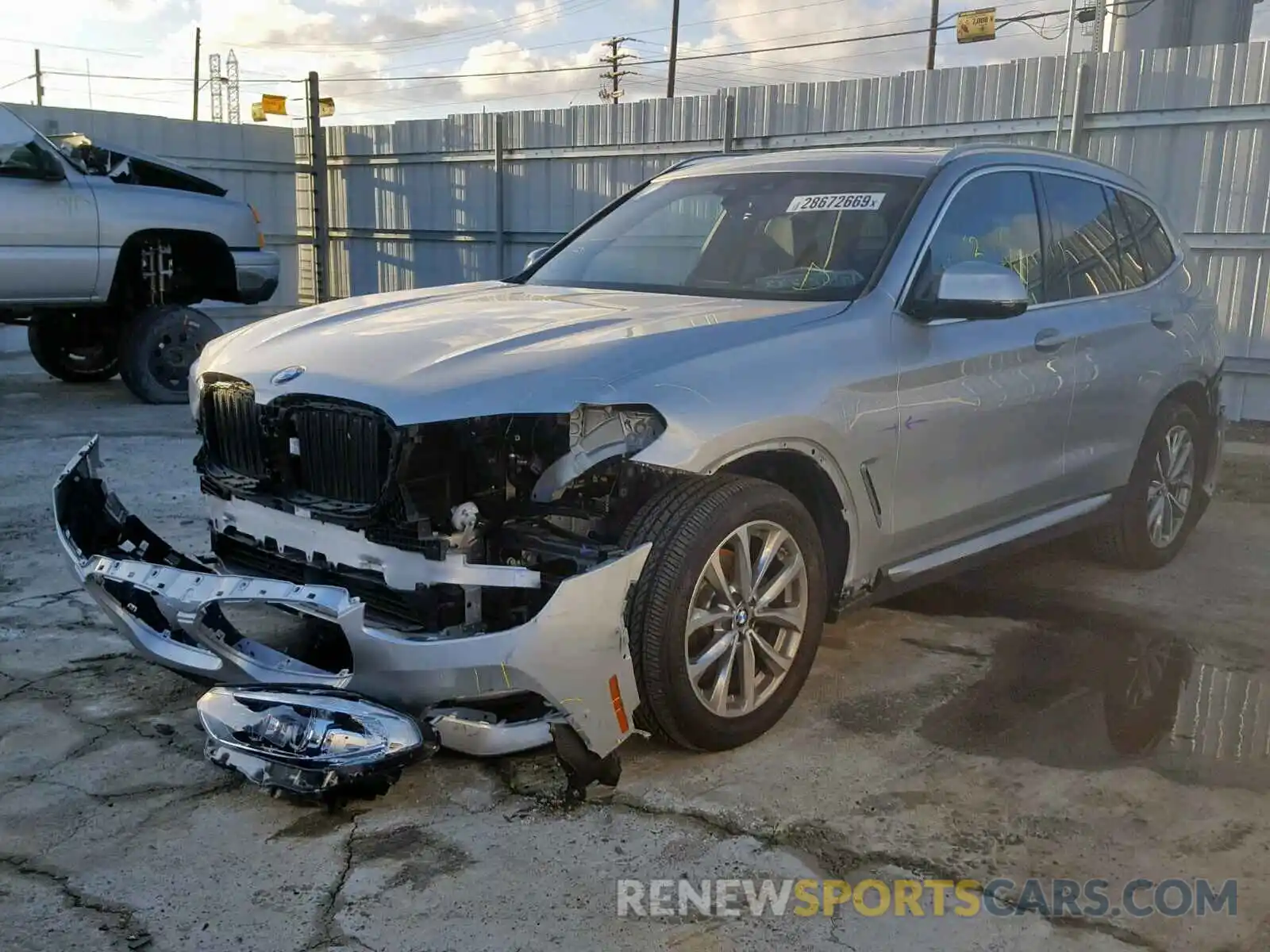 2 Photograph of a damaged car 5UXTR7C51KLA48595 BMW X3 SDRIVE3 2019