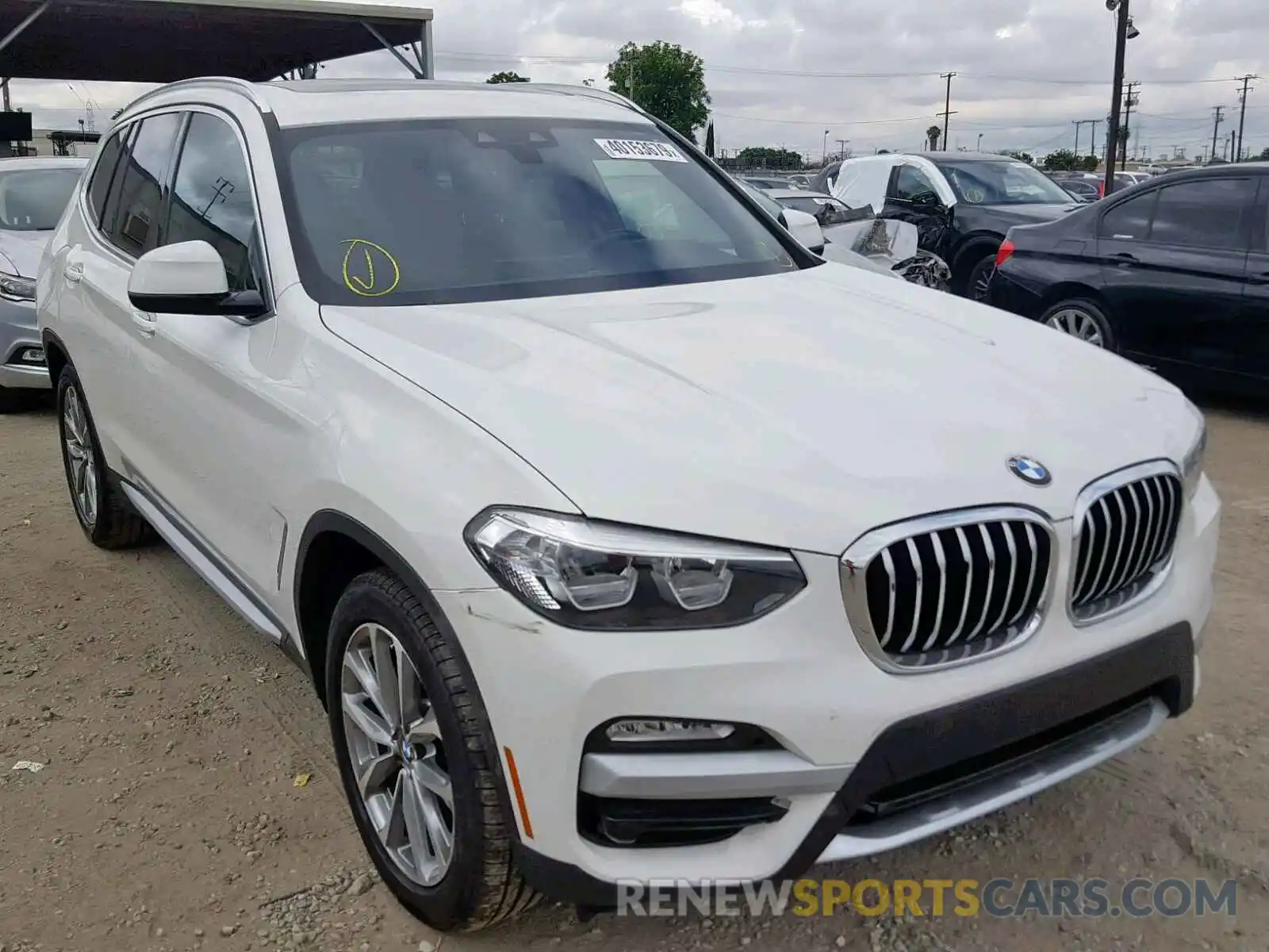 1 Photograph of a damaged car 5UXTR7C53KLF27536 BMW X3 SDRIVE3 2019