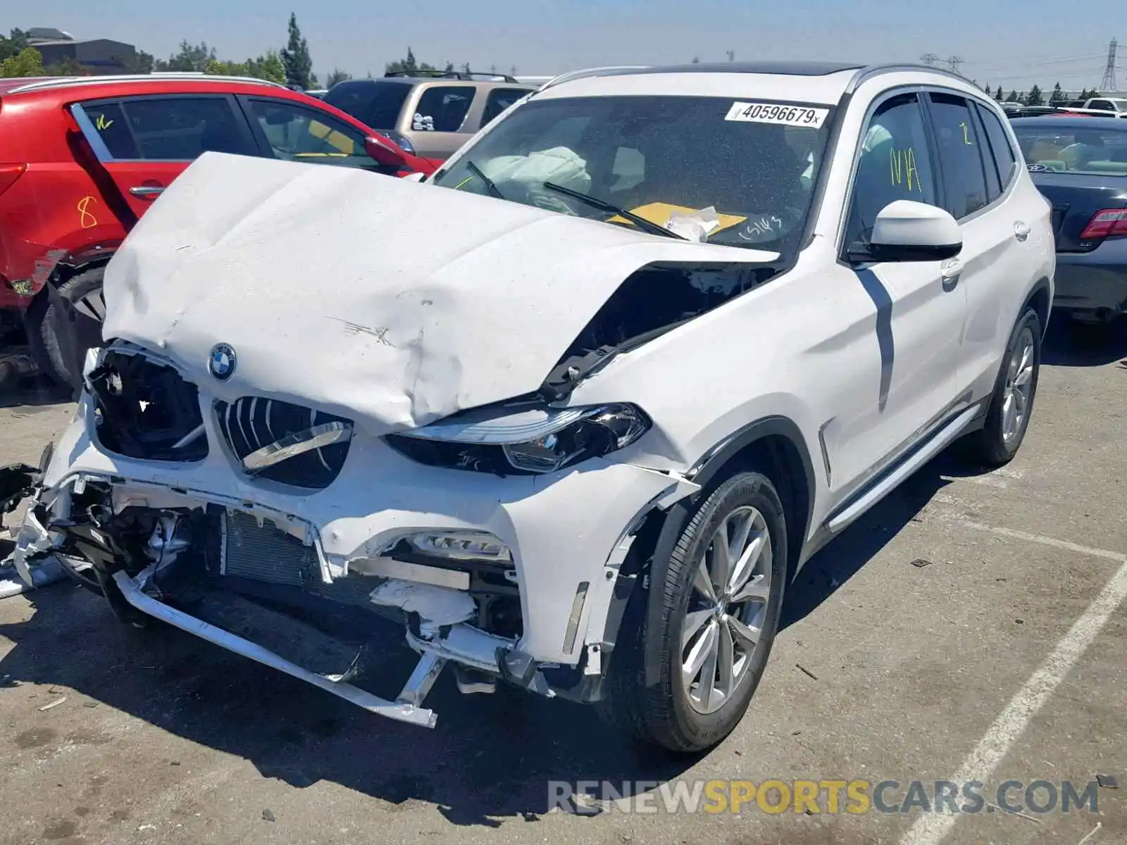2 Photograph of a damaged car 5UXTR7C54KLE93722 BMW X3 SDRIVE3 2019