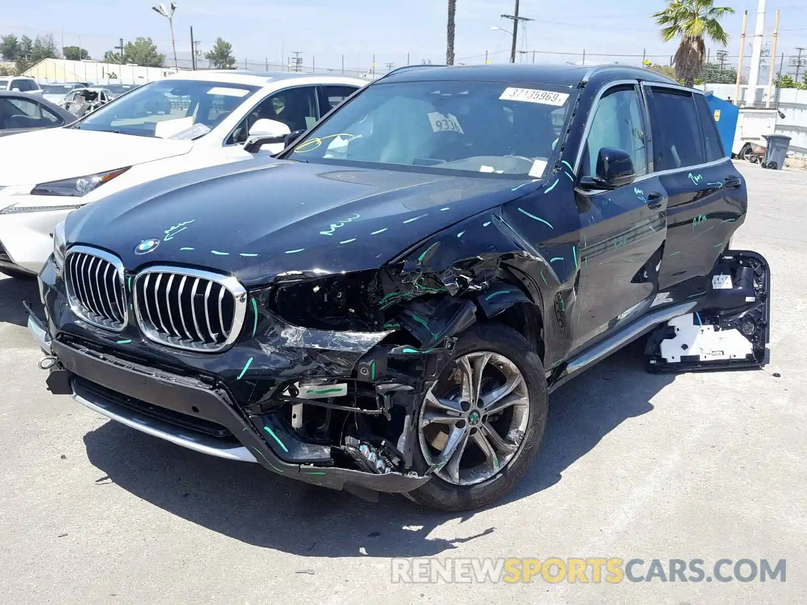 2 Photograph of a damaged car 5UXTR7C54KLF32308 BMW X3 SDRIVE3 2019