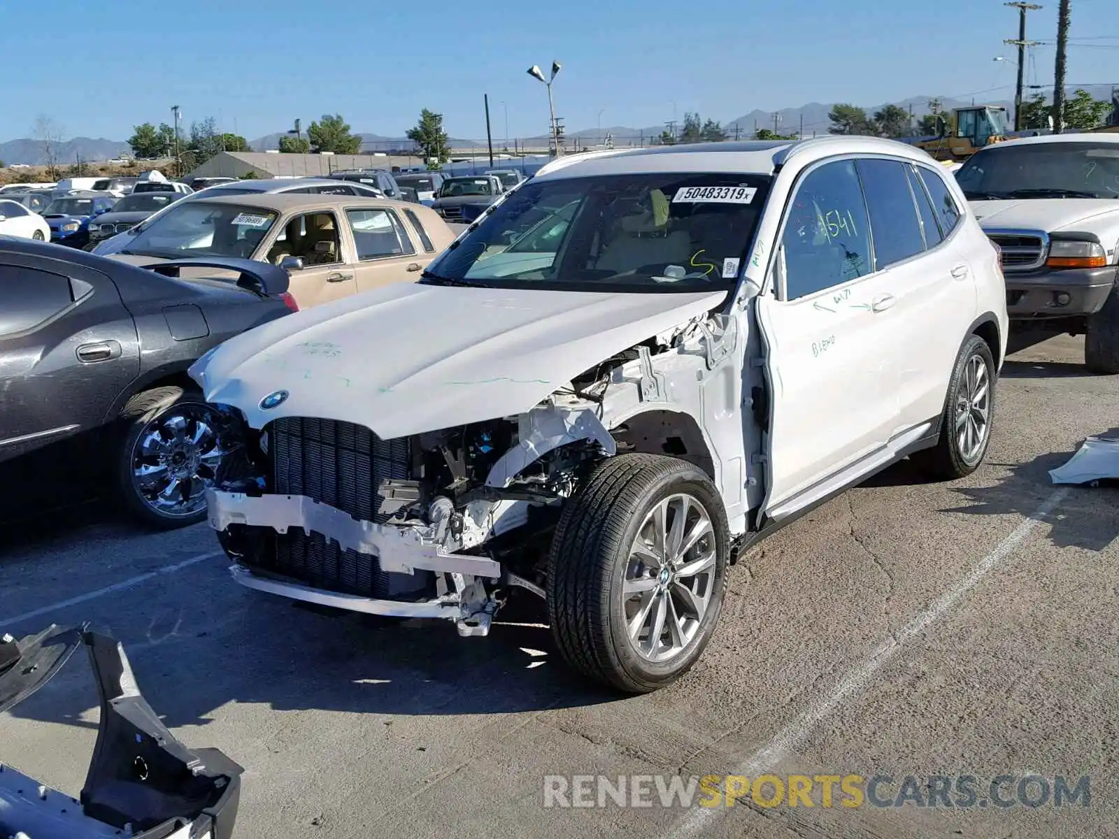 2 Photograph of a damaged car 5UXTR7C55KLR52981 BMW X3 SDRIVE3 2019