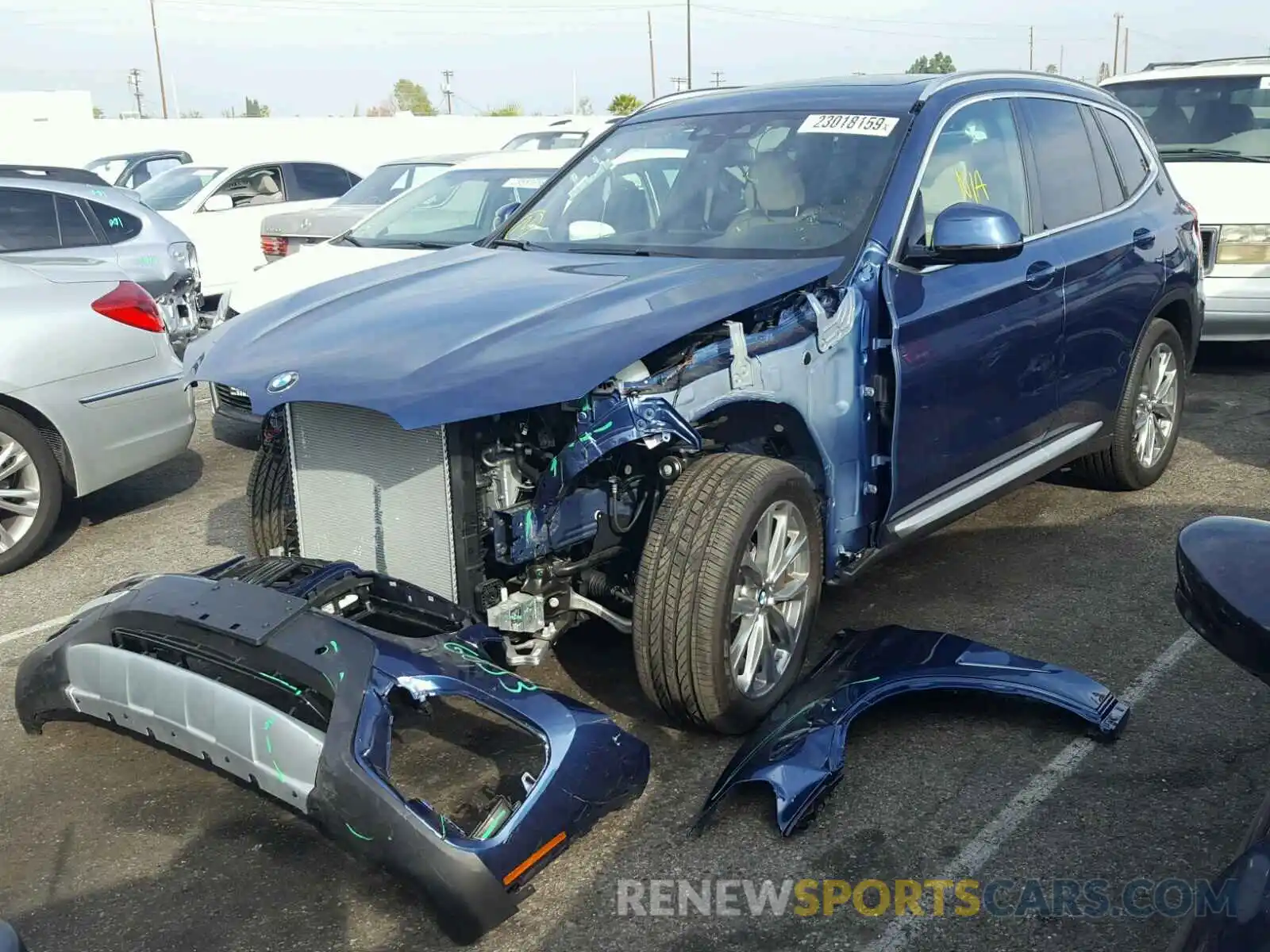 2 Photograph of a damaged car 5UXTR7C56KLE97593 BMW X3 SDRIVE3 2019