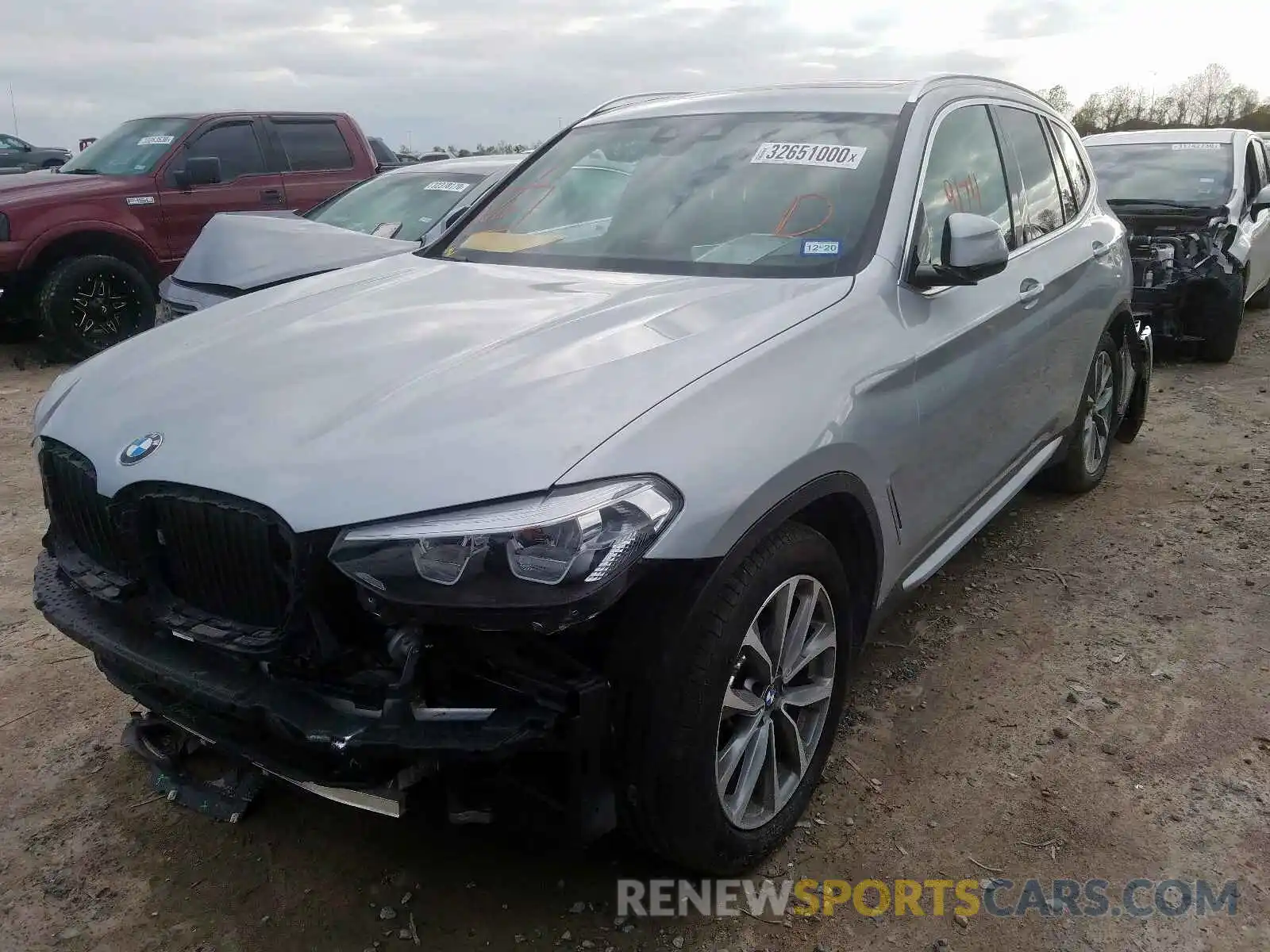 2 Photograph of a damaged car 5UXTR7C57KLF27944 BMW X3 SDRIVE3 2019