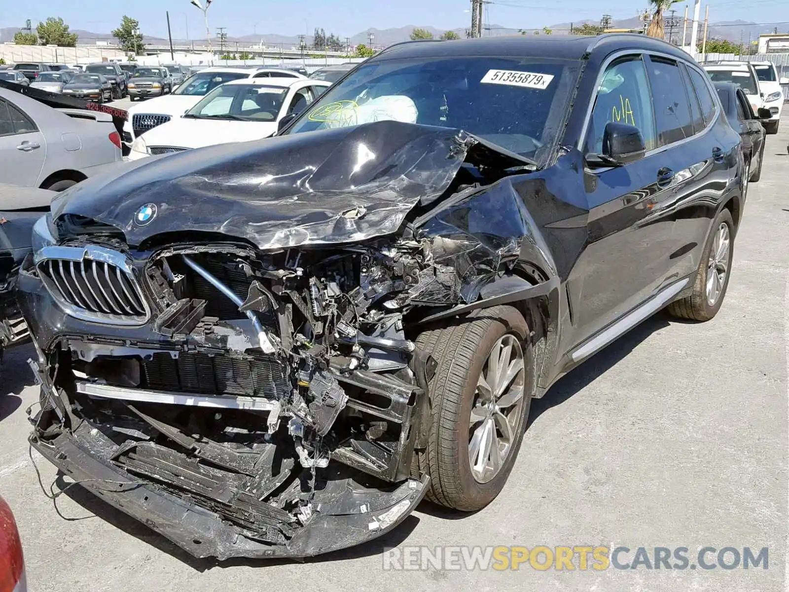 2 Photograph of a damaged car 5UXTR7C58KLR51405 BMW X3 SDRIVE3 2019