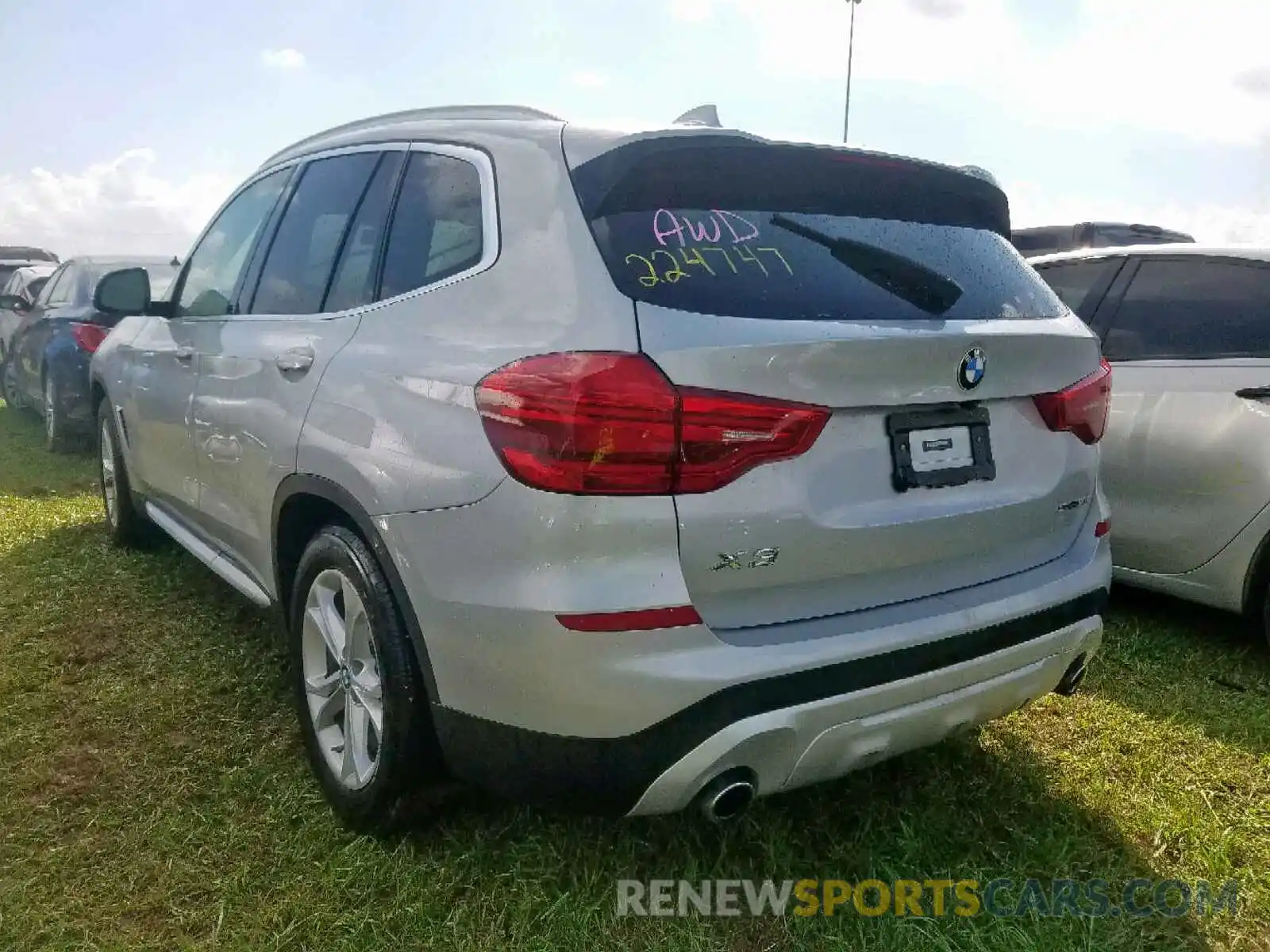 3 Photograph of a damaged car 5UXTR7C59KLF27007 BMW X3 SDRIVE3 2019