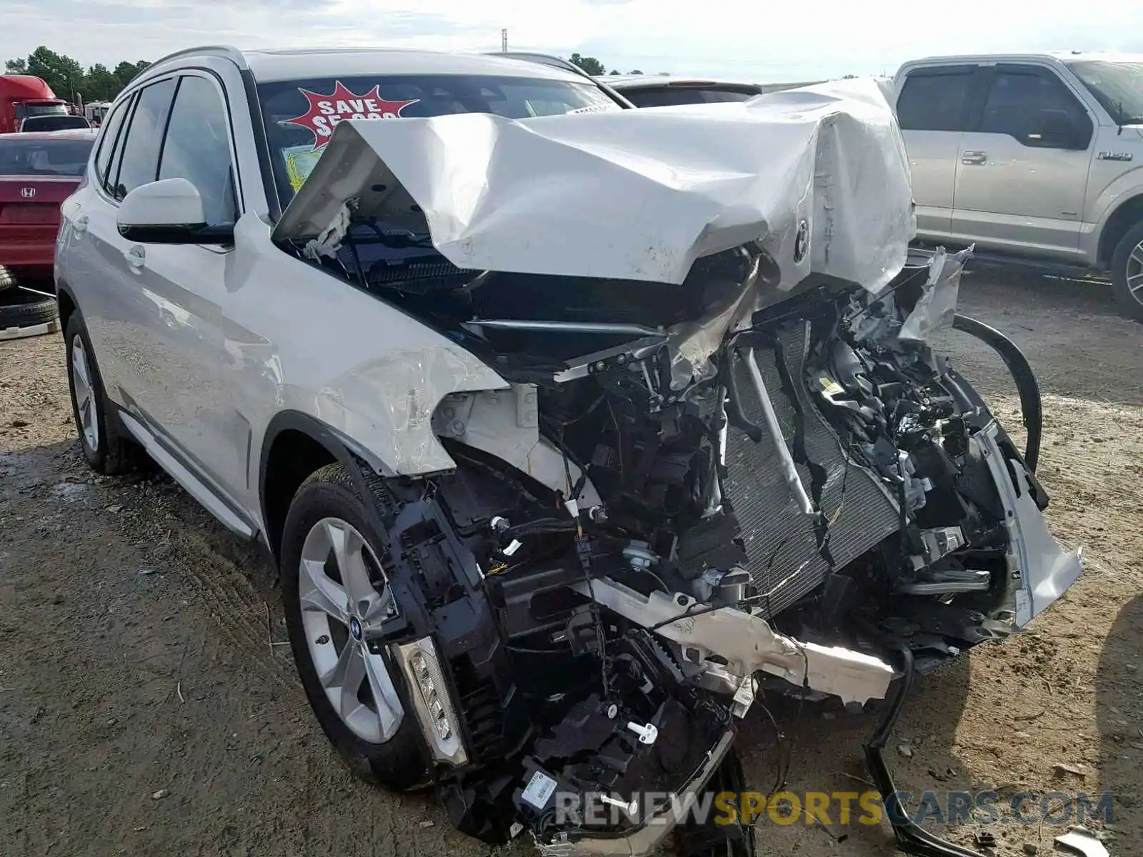 1 Photograph of a damaged car 5UXTR7C5XKLA48403 BMW X3 SDRIVE3 2019