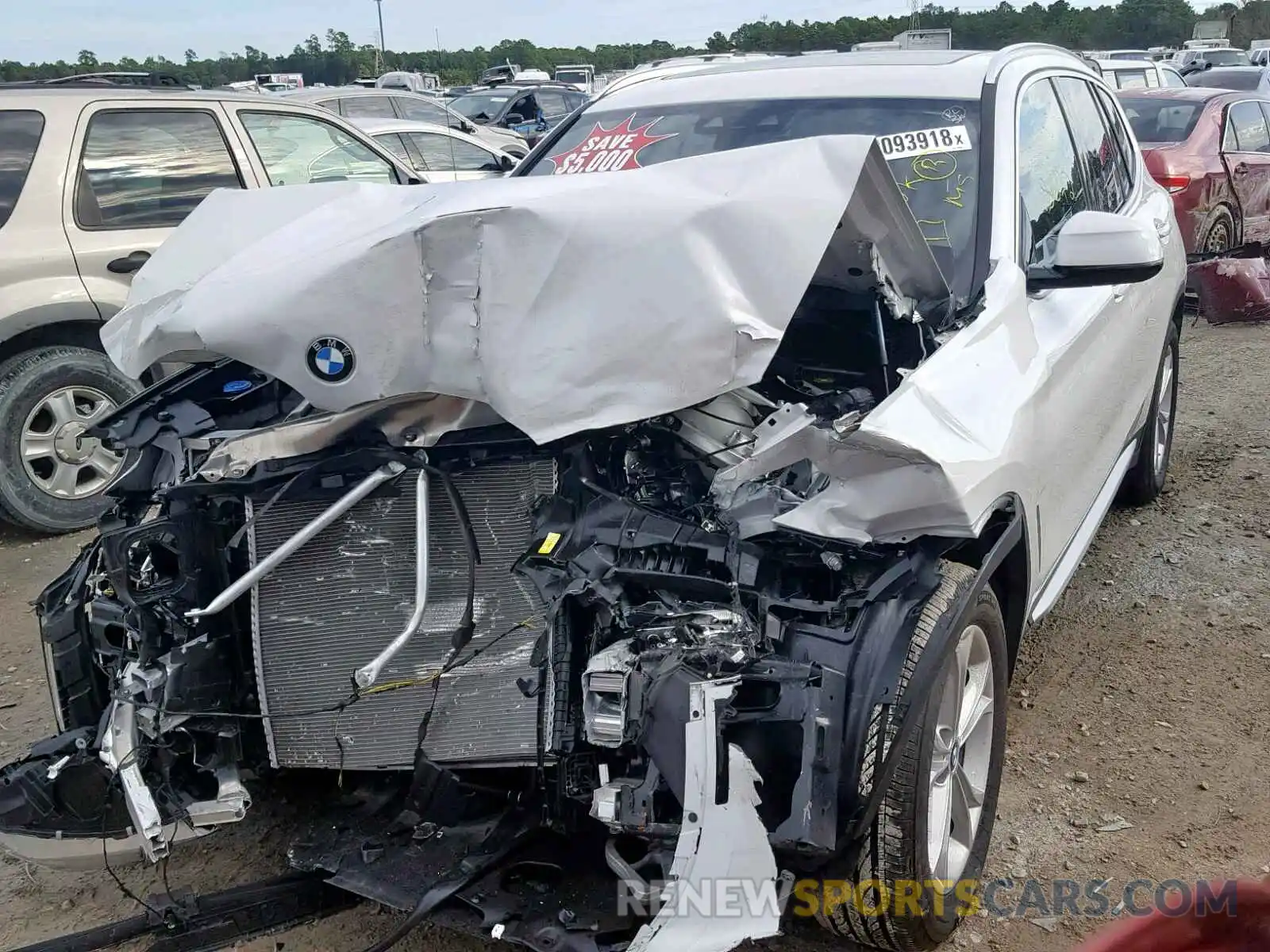 2 Photograph of a damaged car 5UXTR7C5XKLA48403 BMW X3 SDRIVE3 2019