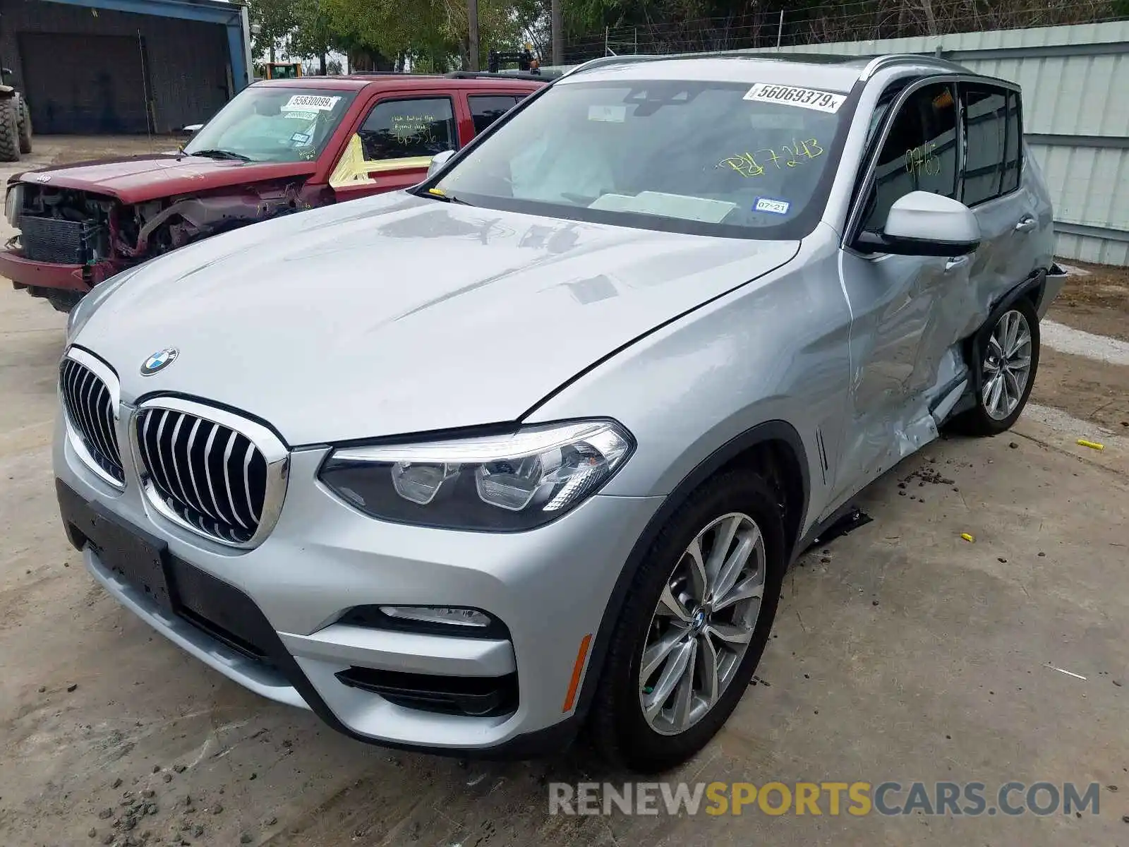 2 Photograph of a damaged car 5UXTR7C5XKLR47243 BMW X3 SDRIVE3 2019