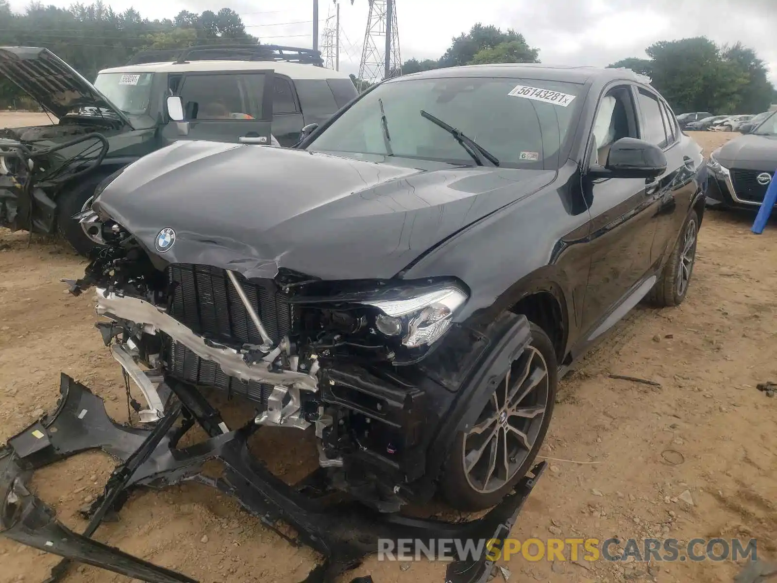 2 Photograph of a damaged car 5UXUJ3C51KLG56640 BMW X4 2019