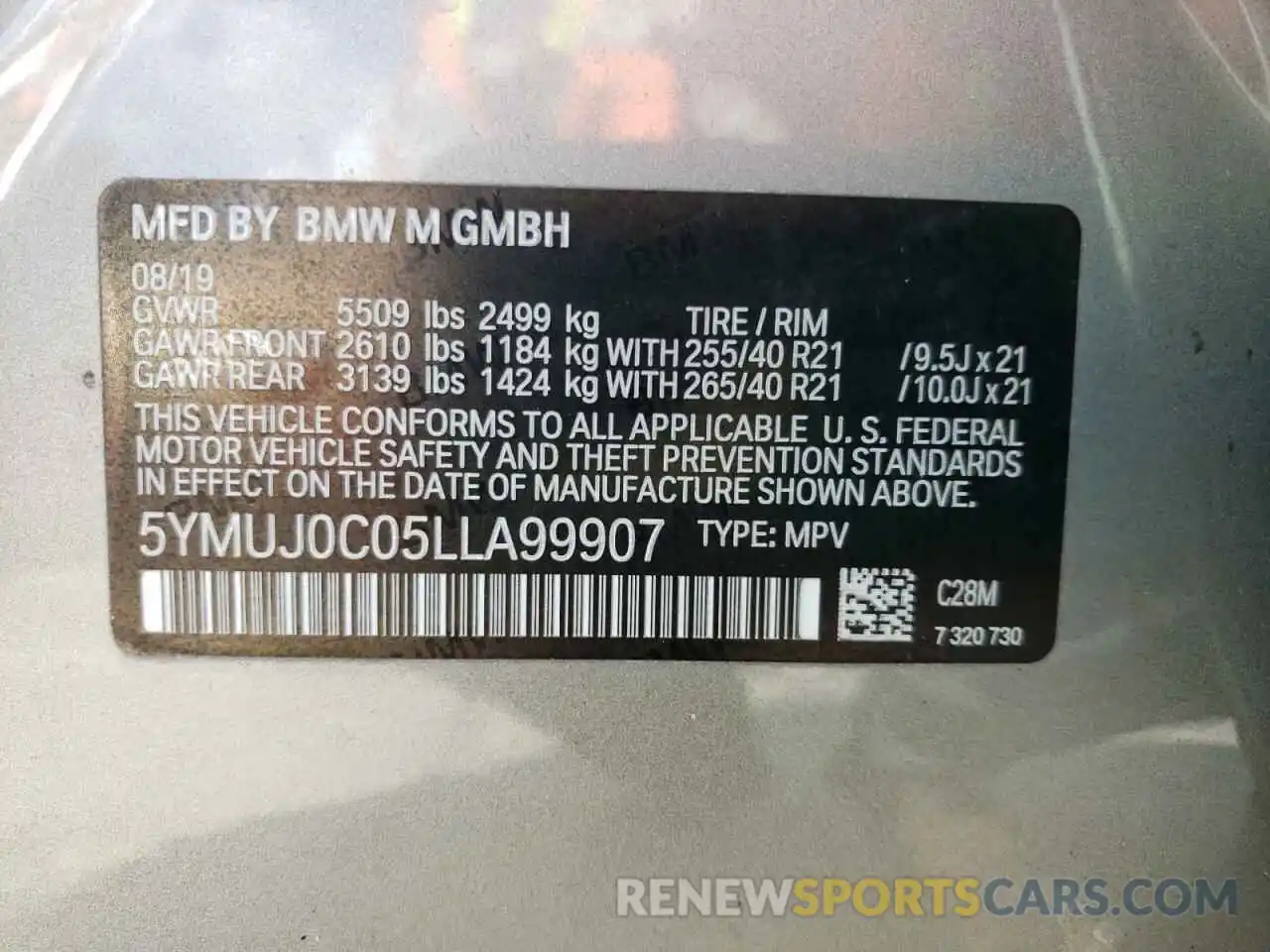 10 Фотография поврежденного автомобиля 5YMUJ0C05LLA99907 BMW X4 2020