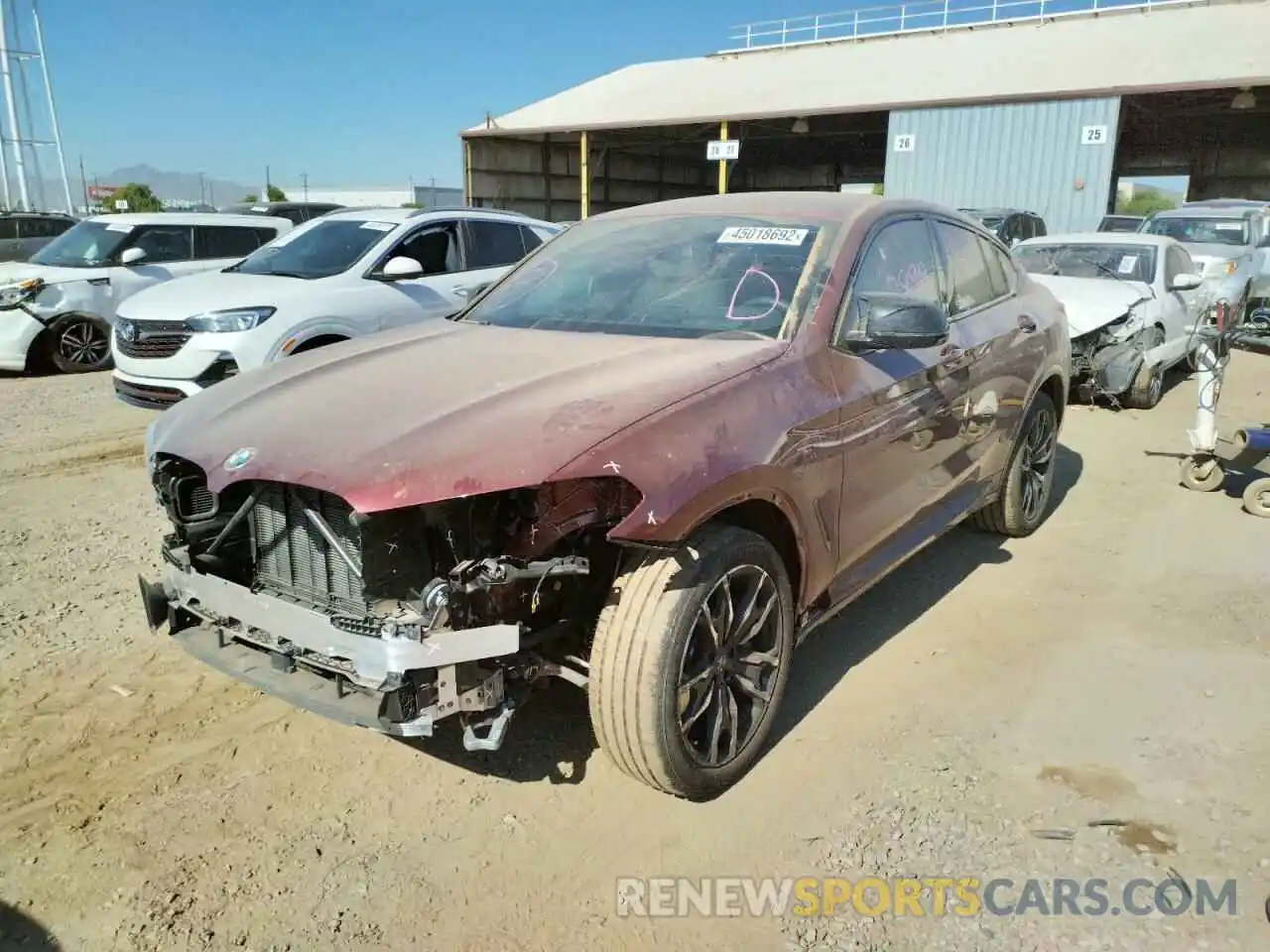 2 Photograph of a damaged car 5UX43DT03N9J60354 BMW X4 2022