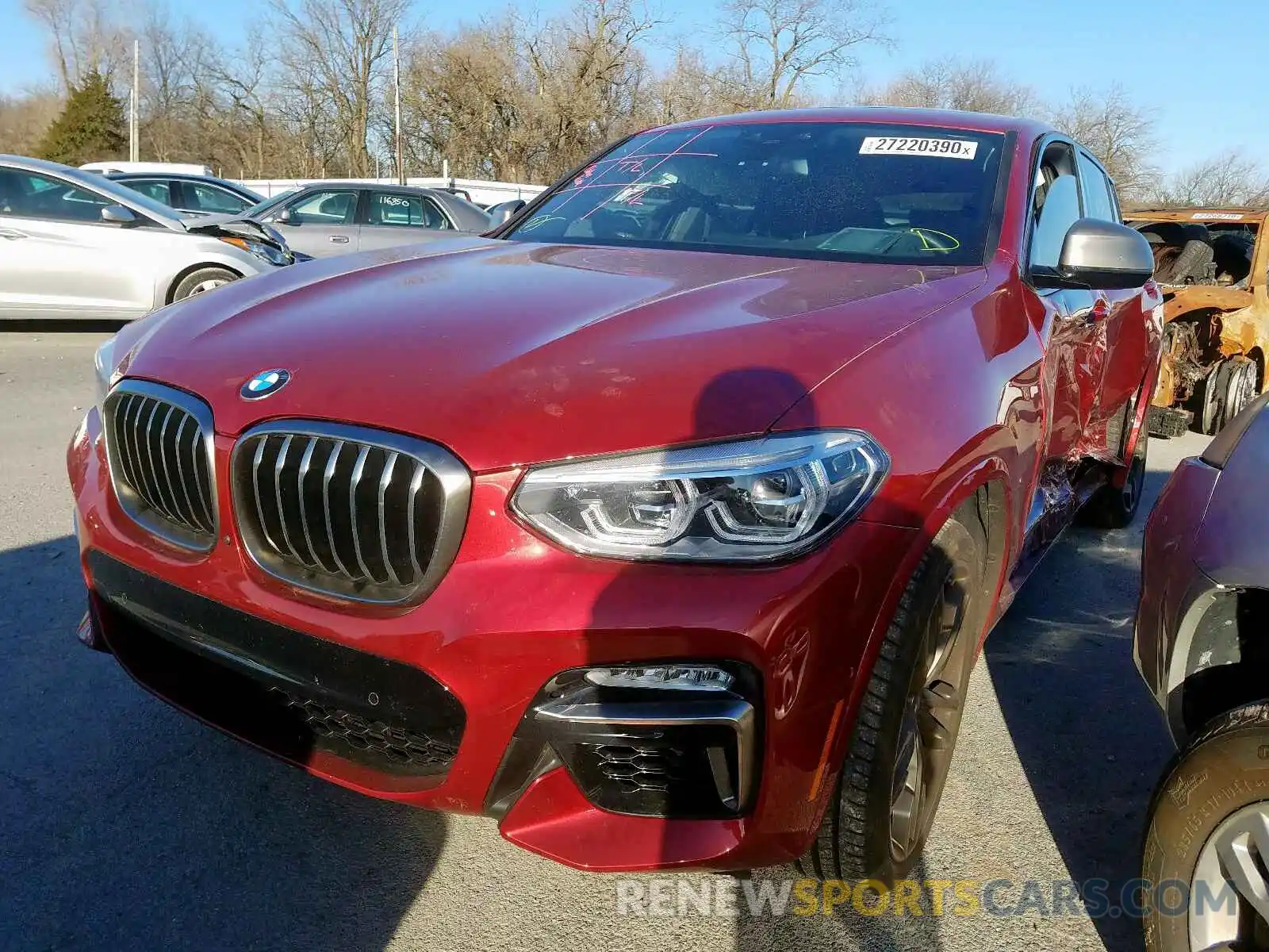 2 Photograph of a damaged car 5UXUJ5C57KLJ63621 BMW X4 M40I 2019