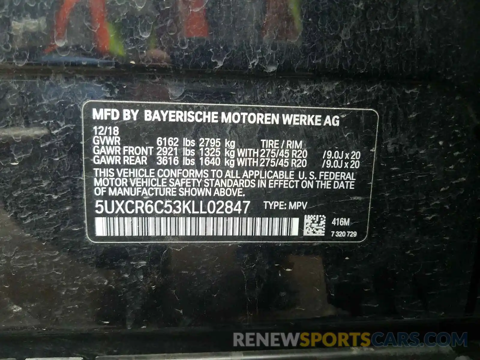 10 Photograph of a damaged car 5UXCR6C53KLL02847 BMW X5 2019