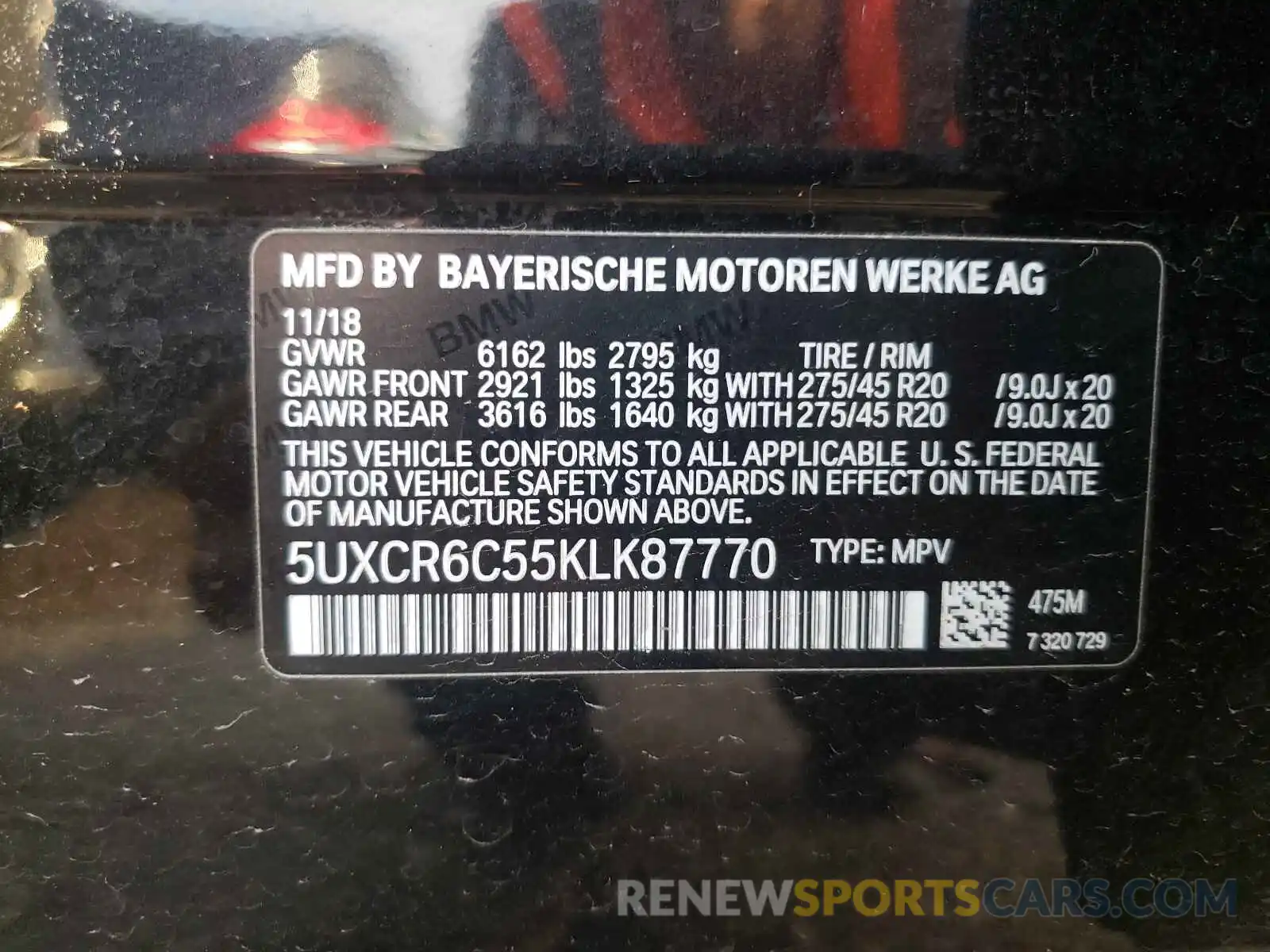 10 Фотография поврежденного автомобиля 5UXCR6C55KLK87770 BMW X5 2019