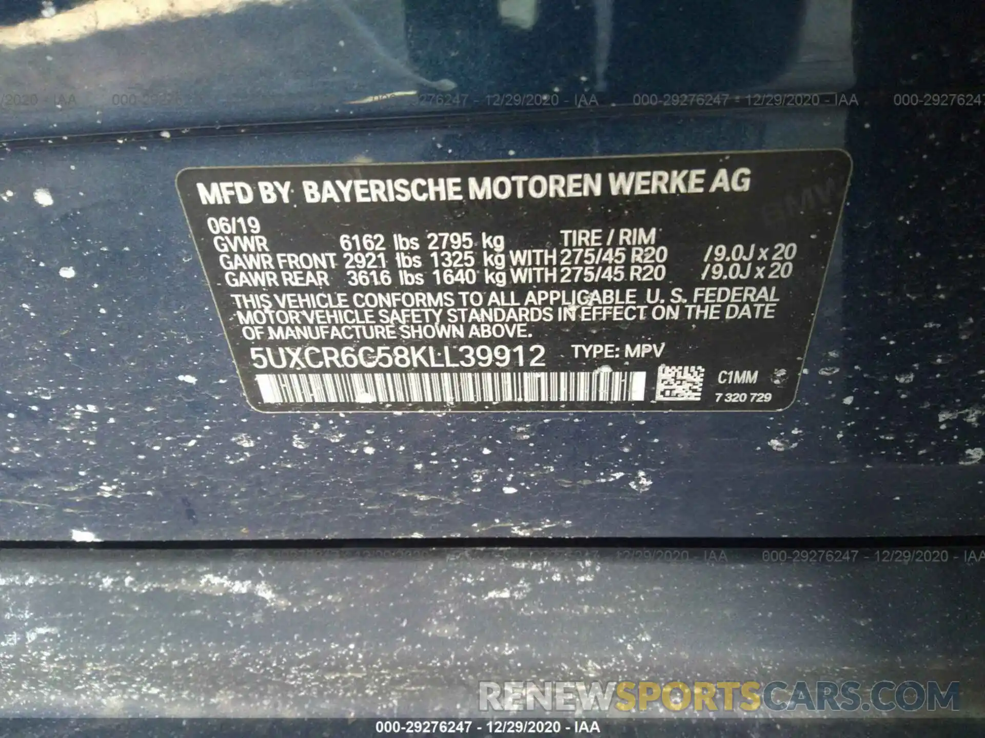 9 Photograph of a damaged car 5UXCR6C58KLL39912 BMW X5 2019