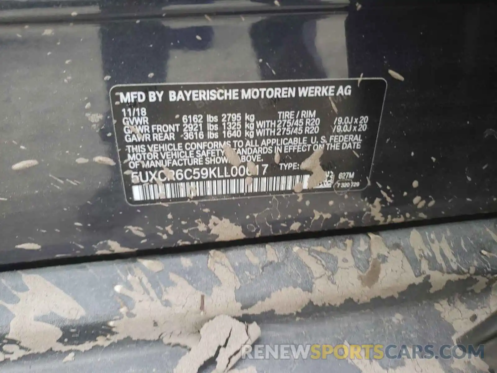 10 Photograph of a damaged car 5UXCR6C59KLL00617 BMW X5 2019