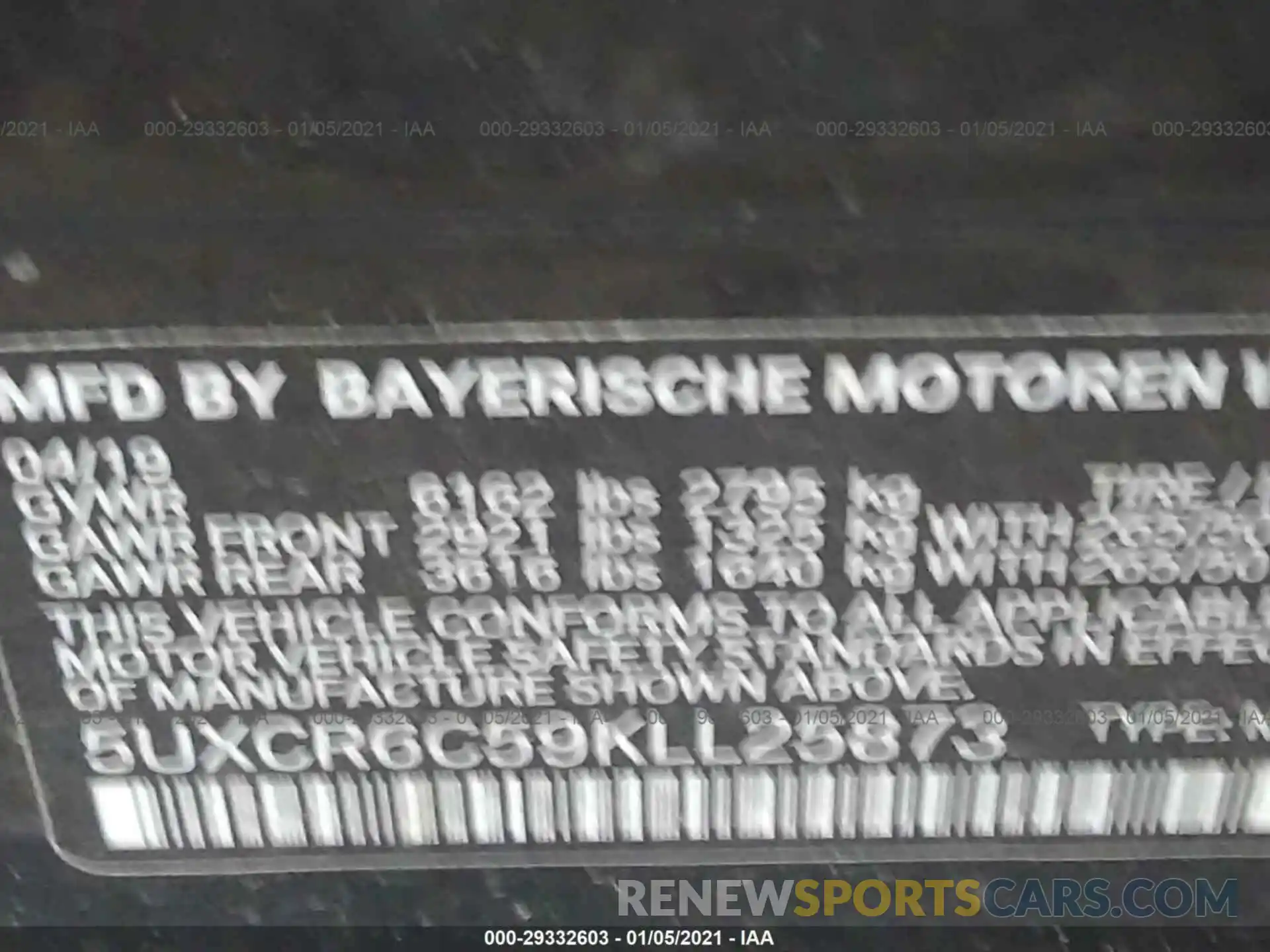 9 Photograph of a damaged car 5UXCR6C59KLL25873 BMW X5 2019