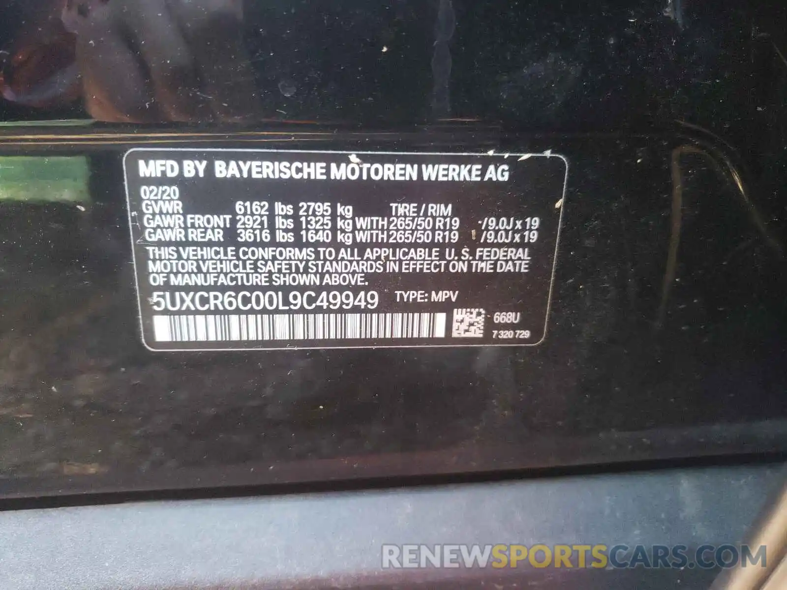 10 Фотография поврежденного автомобиля 5UXCR6C00L9C49949 BMW X5 2020