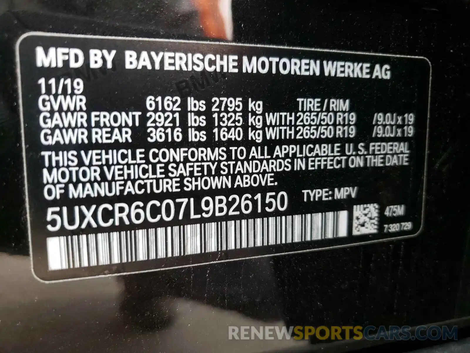 10 Фотография поврежденного автомобиля 5UXCR6C07L9B26150 BMW X5 2020