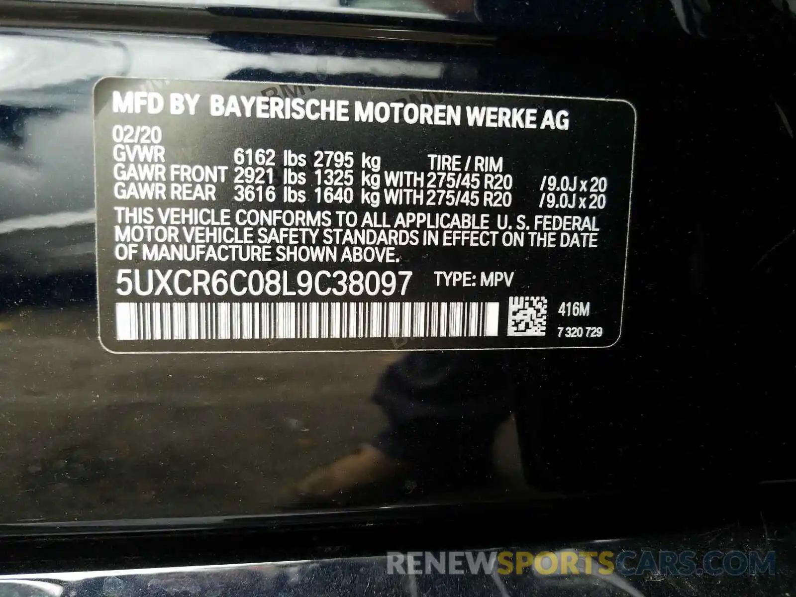 10 Фотография поврежденного автомобиля 5UXCR6C08L9C38097 BMW X5 2020