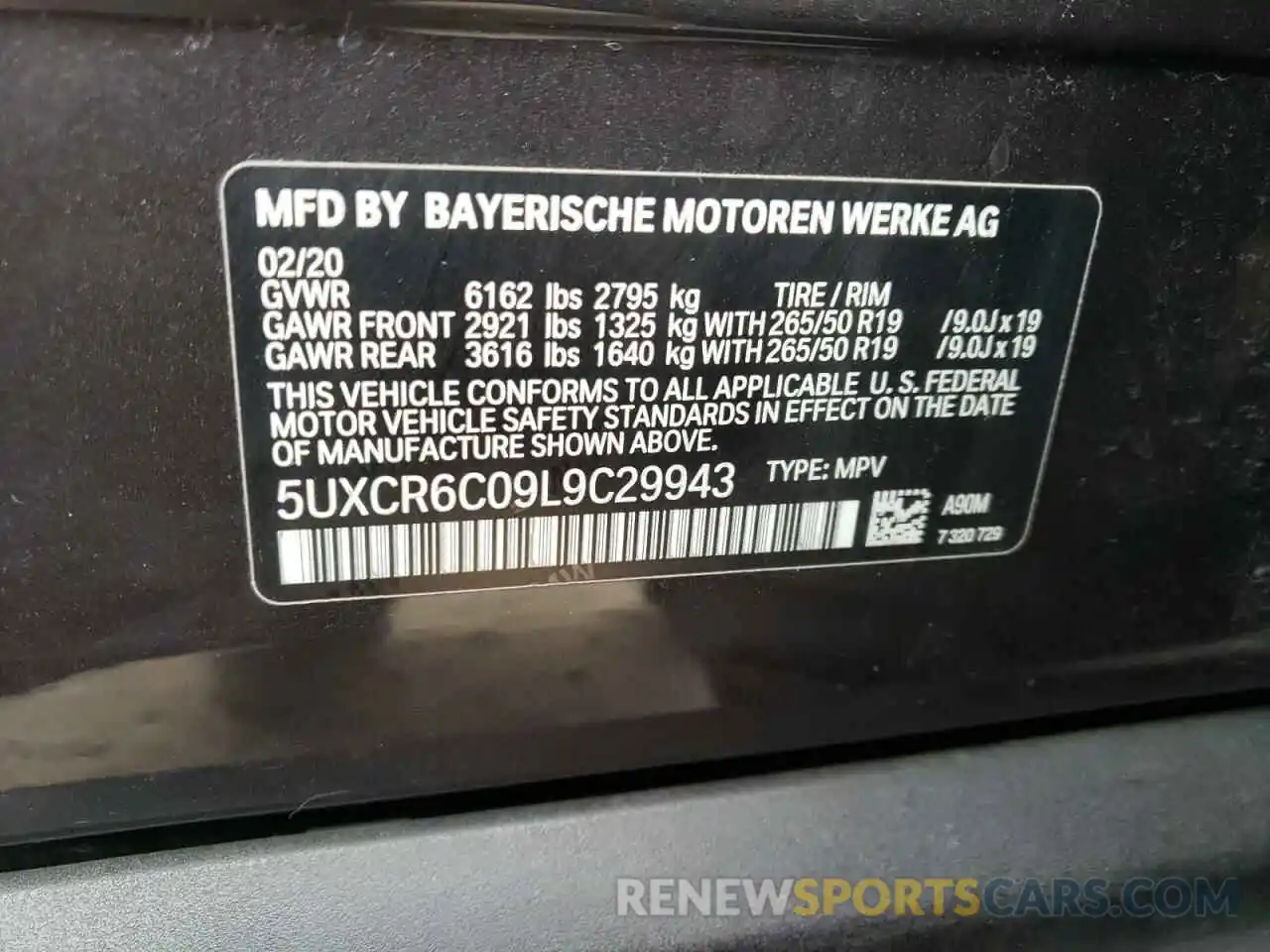 10 Фотография поврежденного автомобиля 5UXCR6C09L9C29943 BMW X5 2020