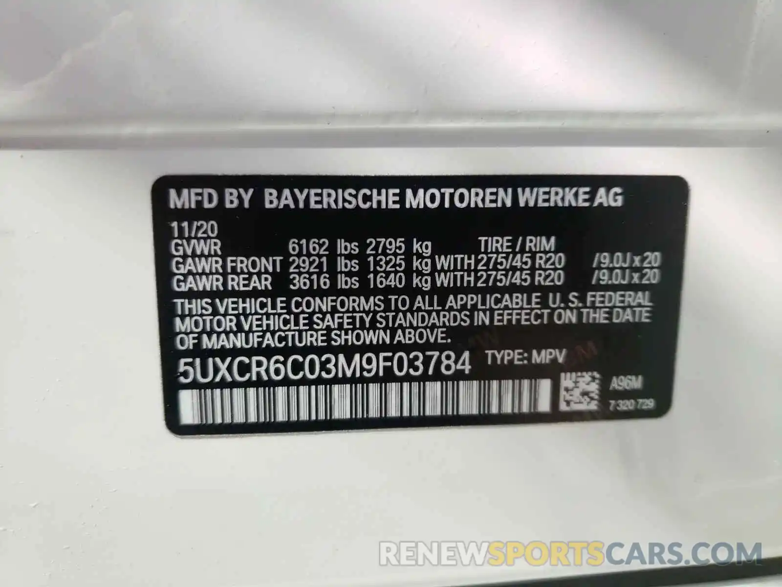 10 Фотография поврежденного автомобиля 5UXCR6C03M9F03784 BMW X5 2021