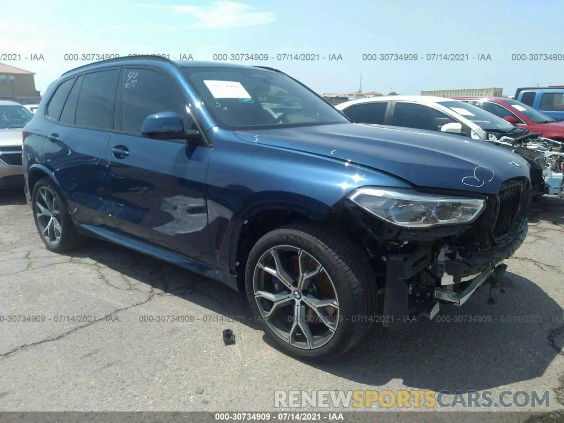 1 Photograph of a damaged car 5UXTA6C09M9E67784 BMW X5 2021